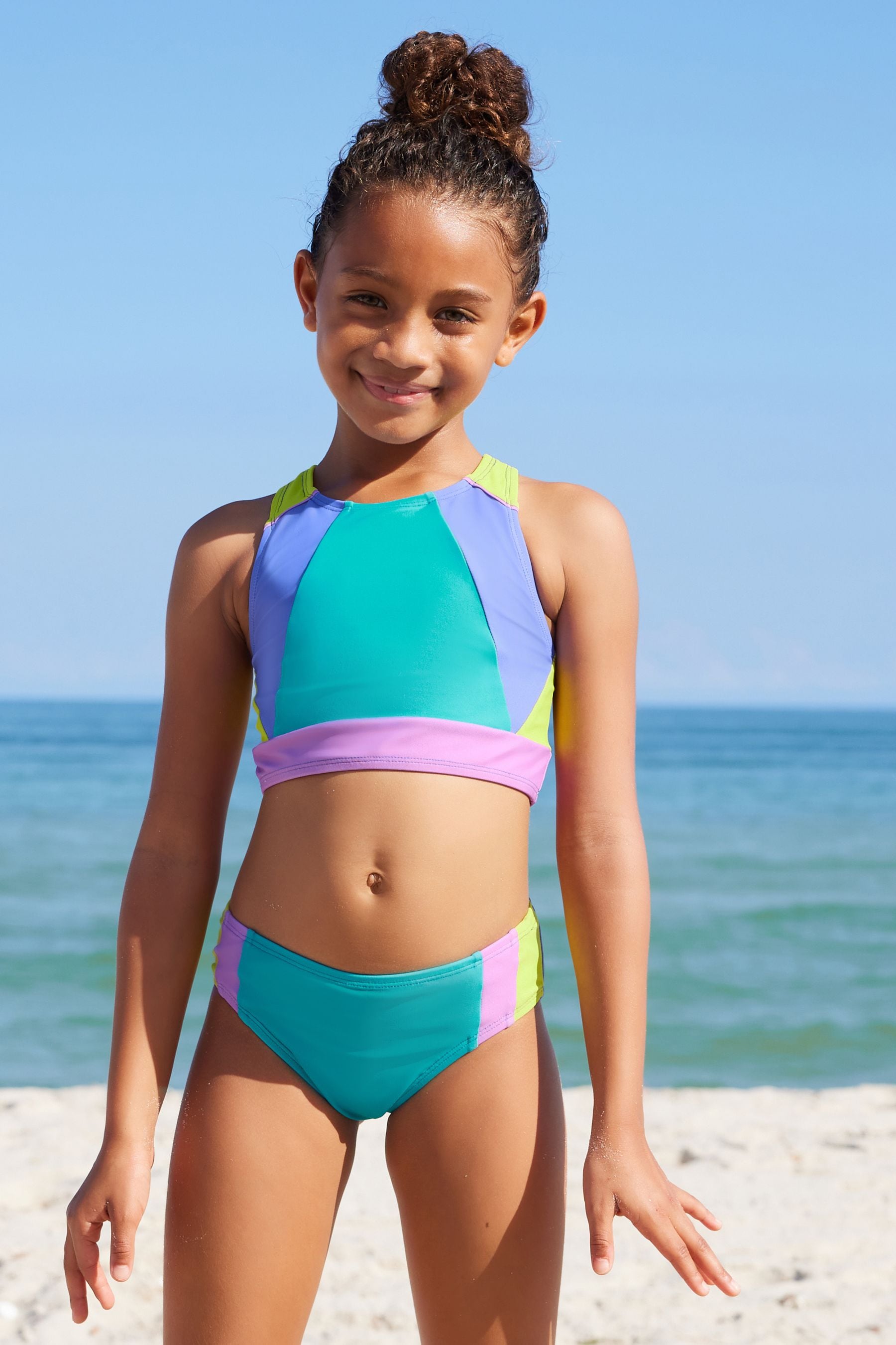 Multi Colourblock Sport Bikini (3-16yrs)