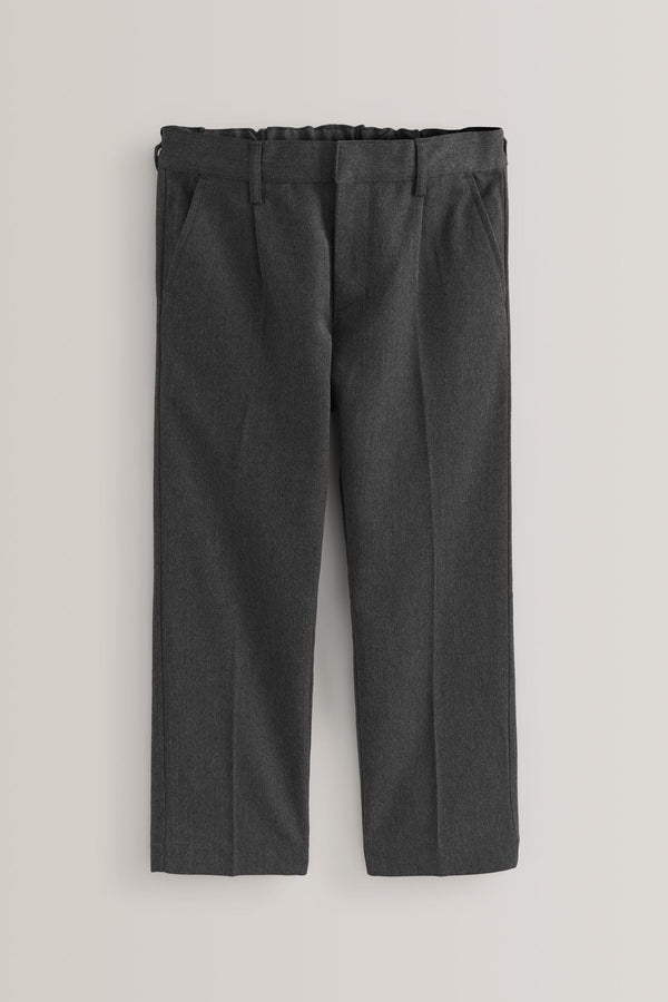 Grey Plus Waist School Pleat Front Trousers (3-17yrs)