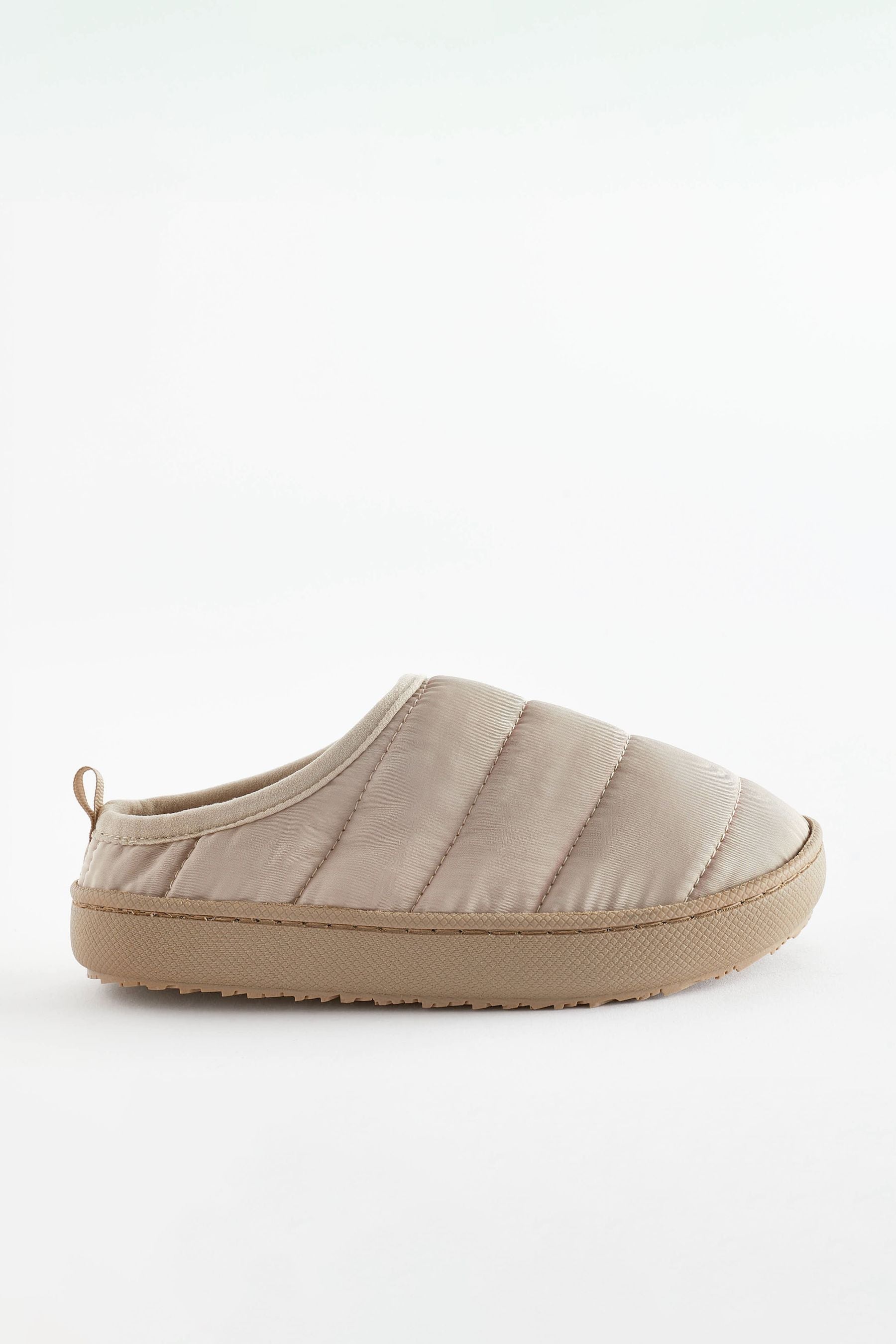 Neutral Thinsulate™ Lined Quilted Mule Slippers