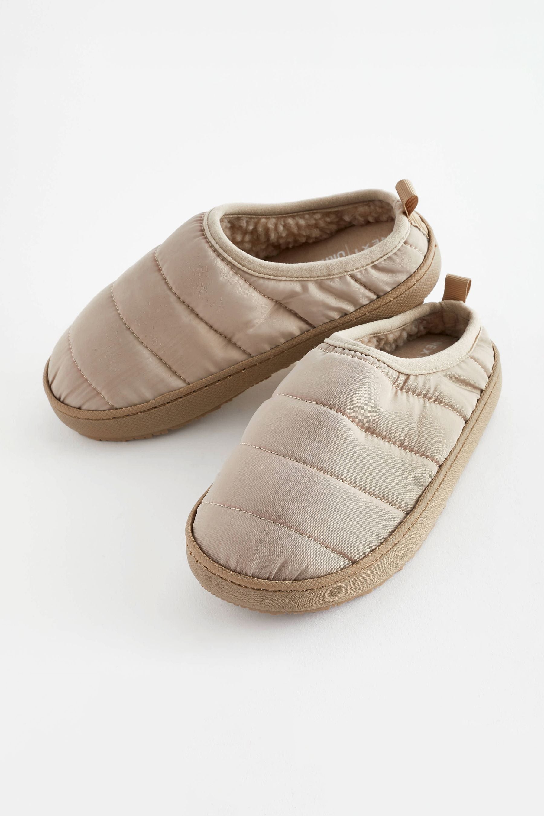 Neutral Thinsulate™ Lined Quilted Mule Slippers