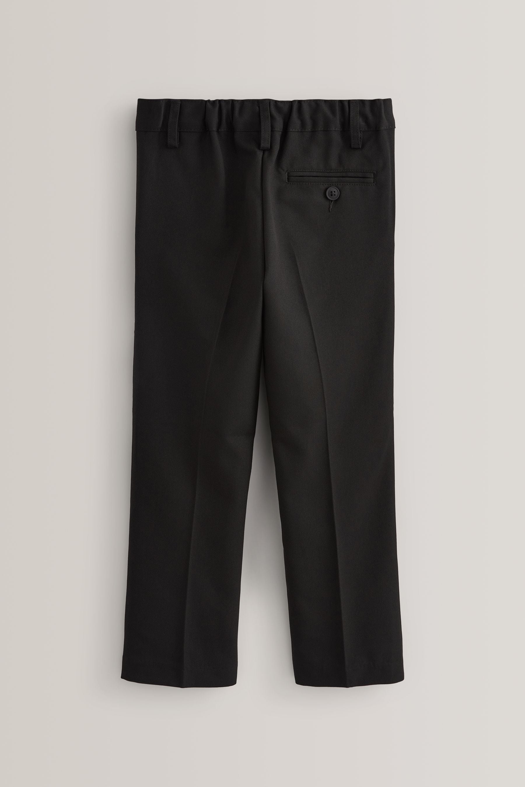 Black Regular Waist School Pleat Front Trousers (3-17yrs)