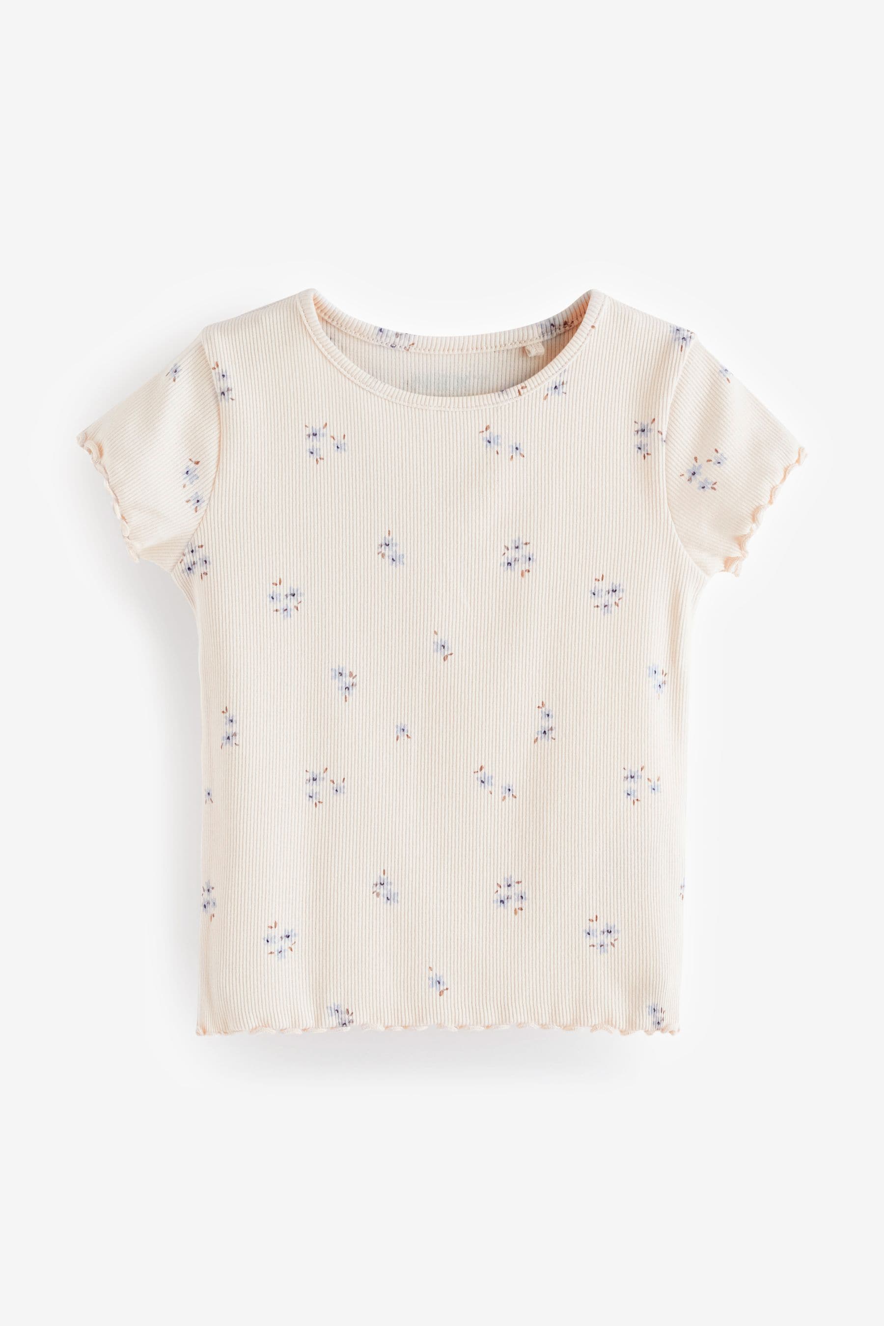 Ditsy Floral Short Sleeve Rib Top (3mths-7yrs)