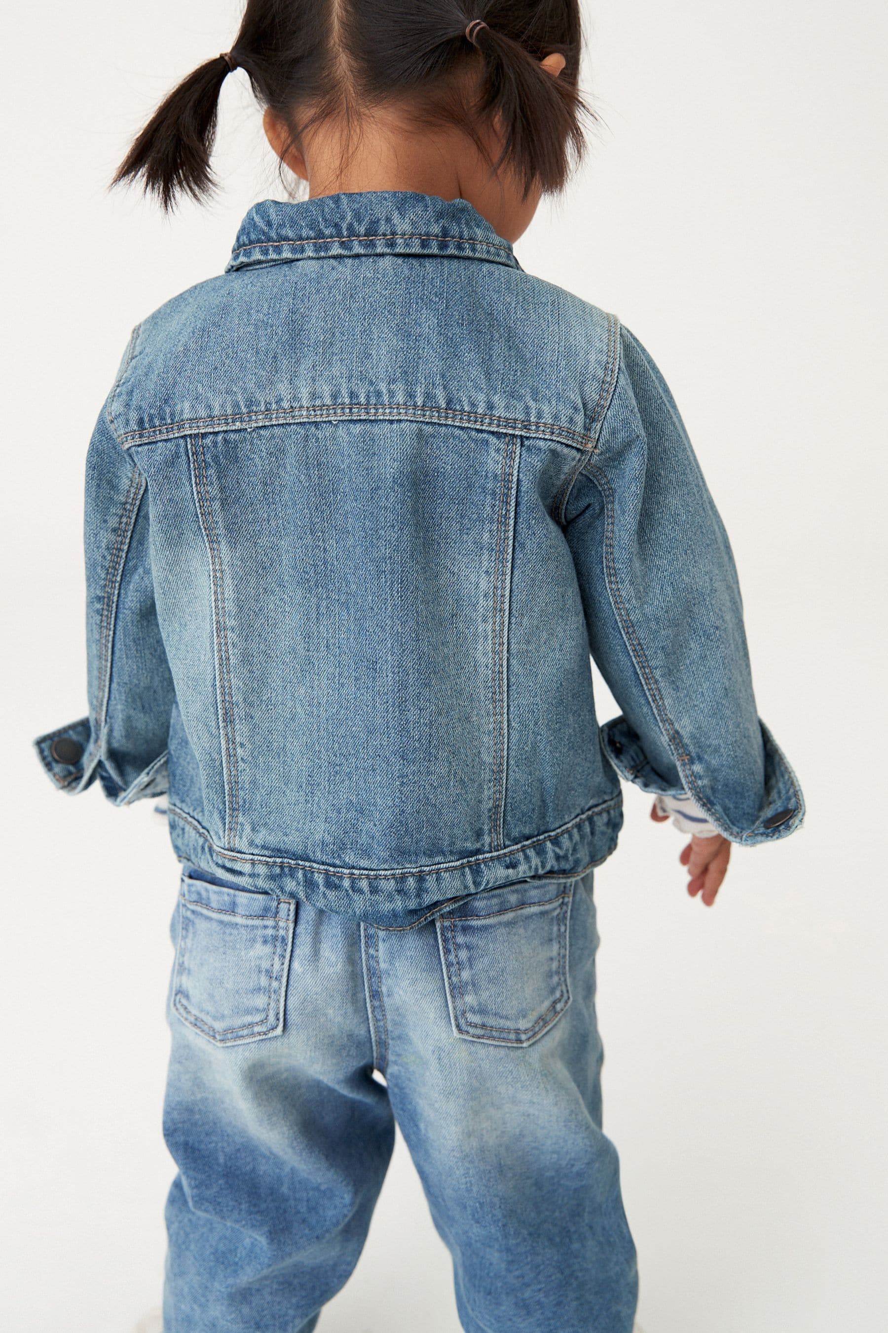 Mid Blue Denim Western 100% Cotton Jacket (3mths-7yrs)