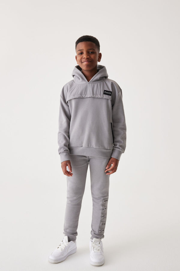 Grey Baker by Ted Baker Embossed Hoodie and Jogger Set