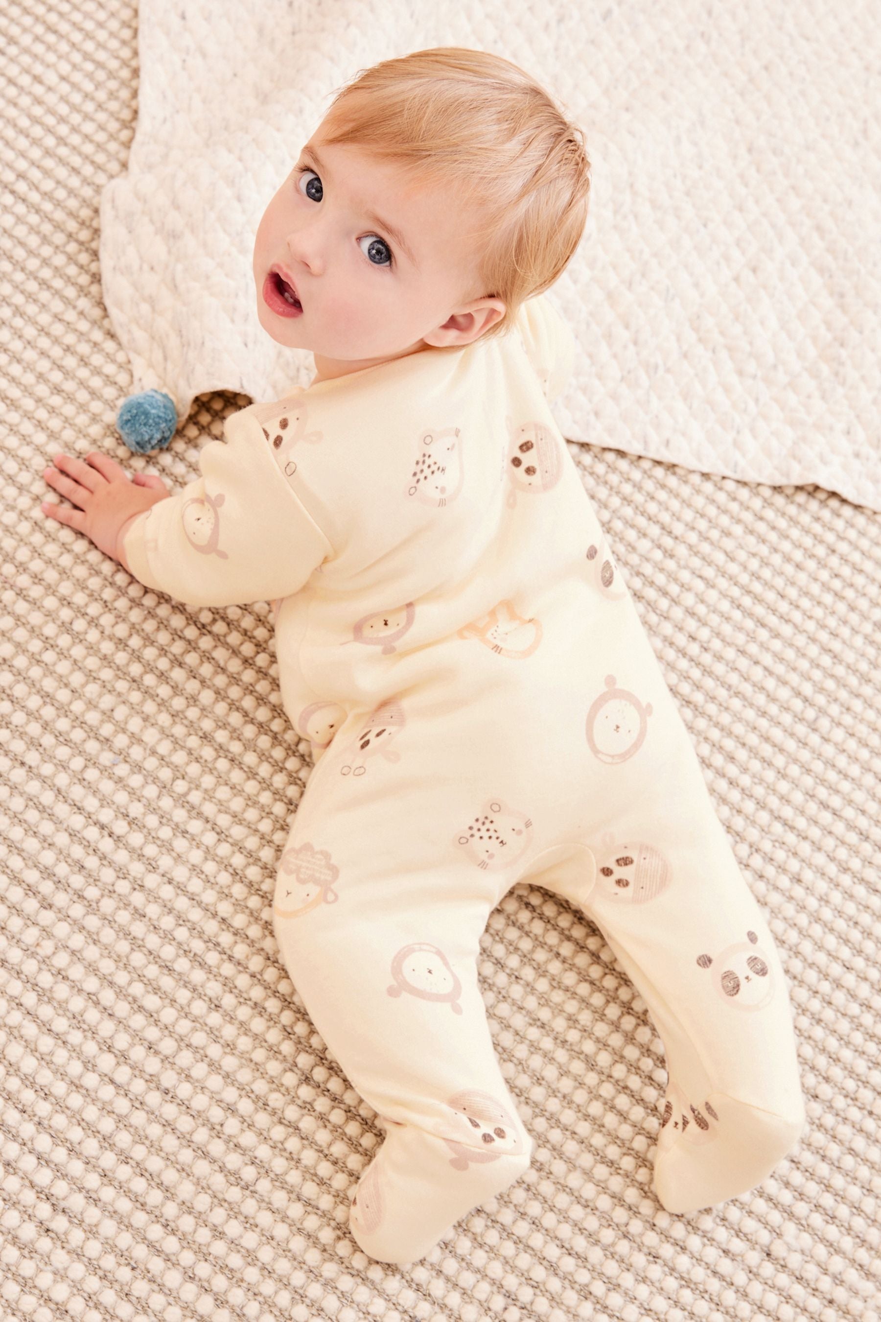 Ecru White 2.5 Tog Wadded Single Sleepsuit