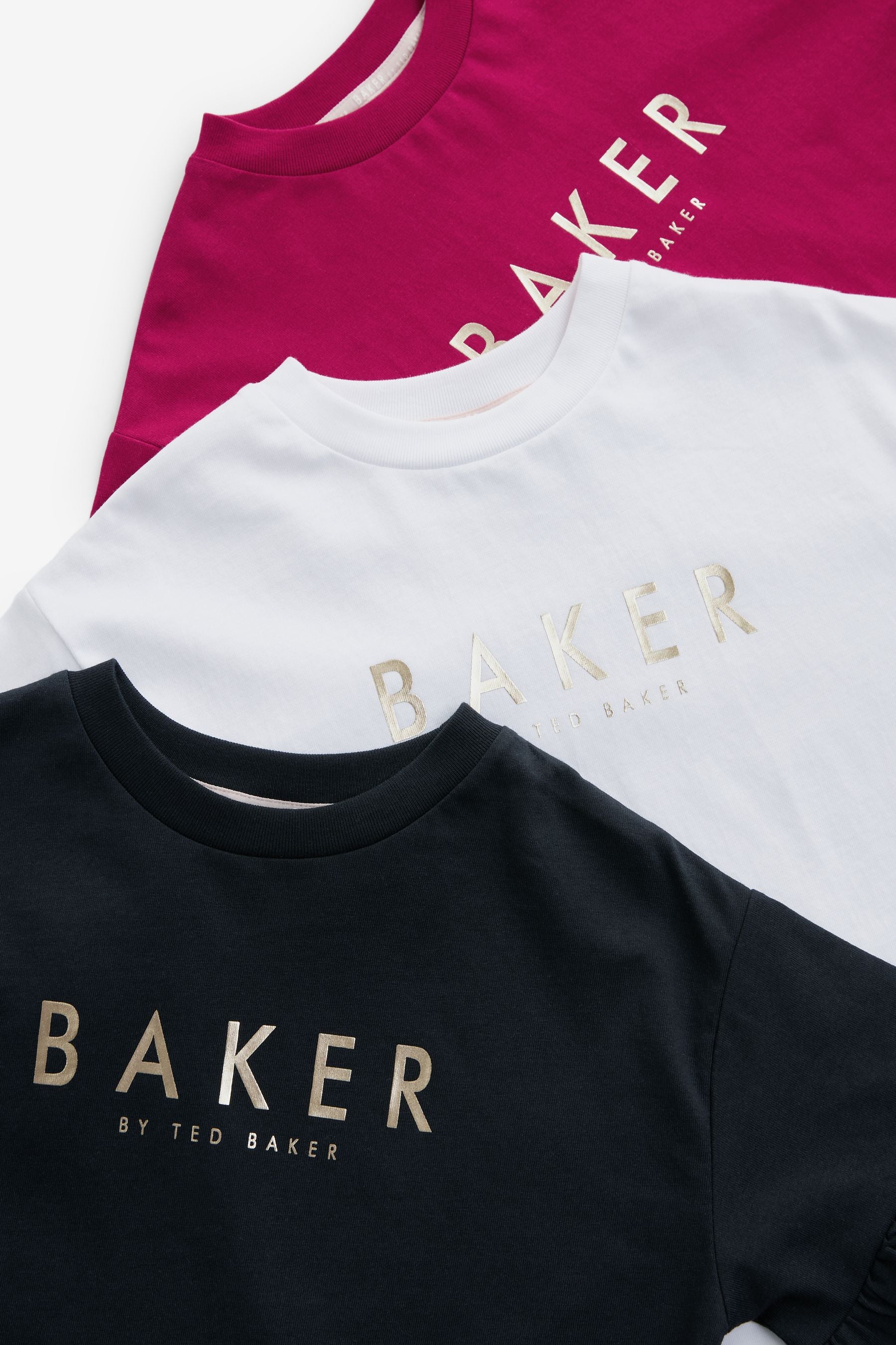 Burg/White Baker by Ted Baker Multi T-Shirts 3 Pack