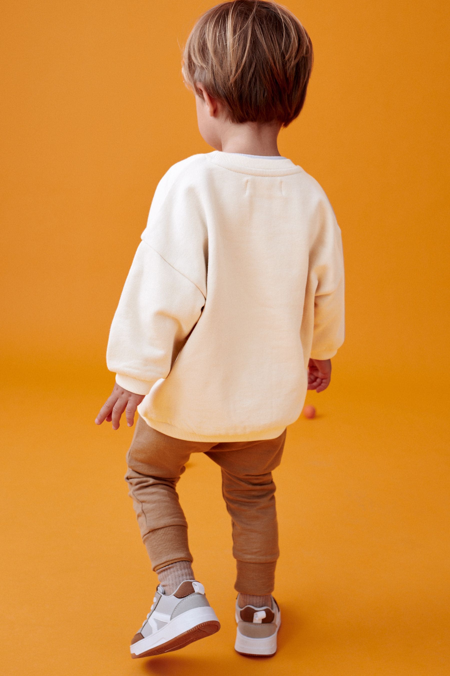 Cream 100% Cotton Sweatshirt and Joggers 2pc Set (3mths-7yrs)