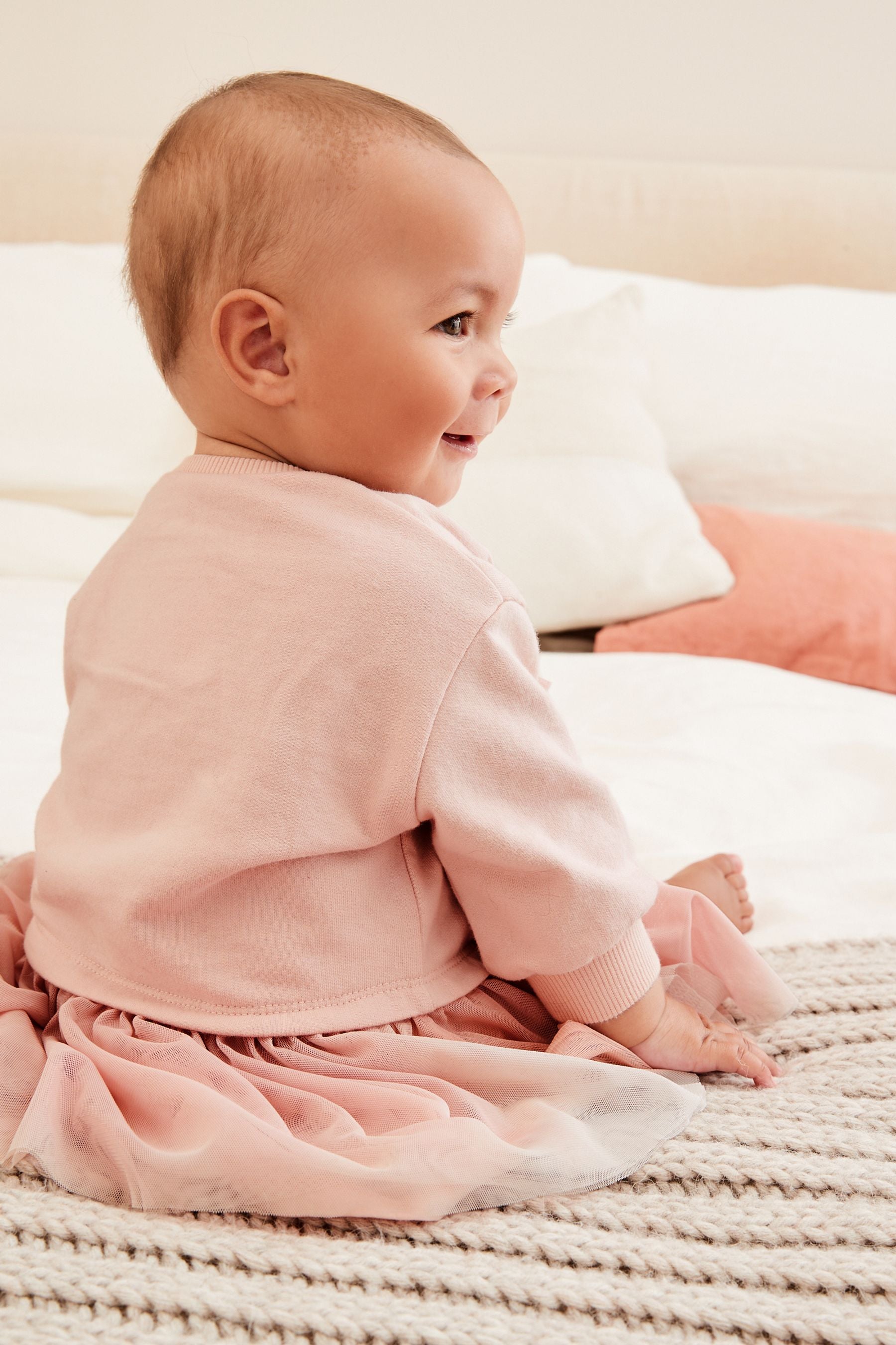 Pink Bunny Baby Tutu Sweatshirt And Leggings 2 Piece Set