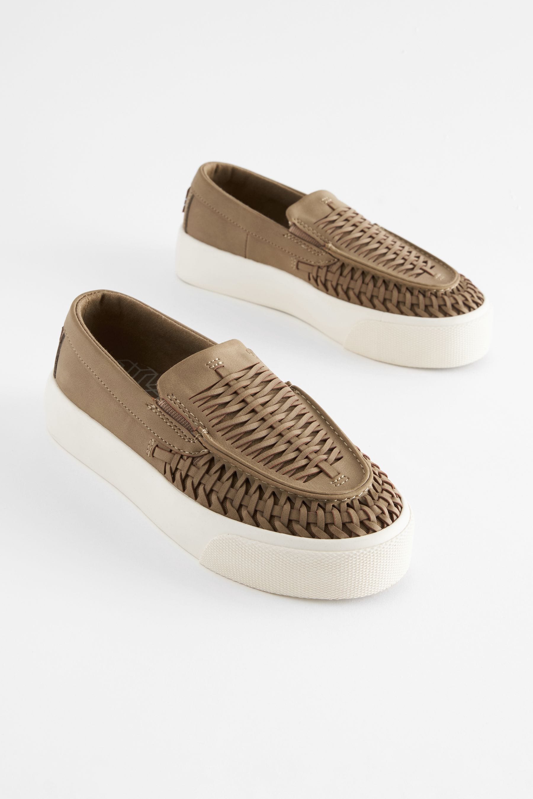 Neutral Woven Loafers