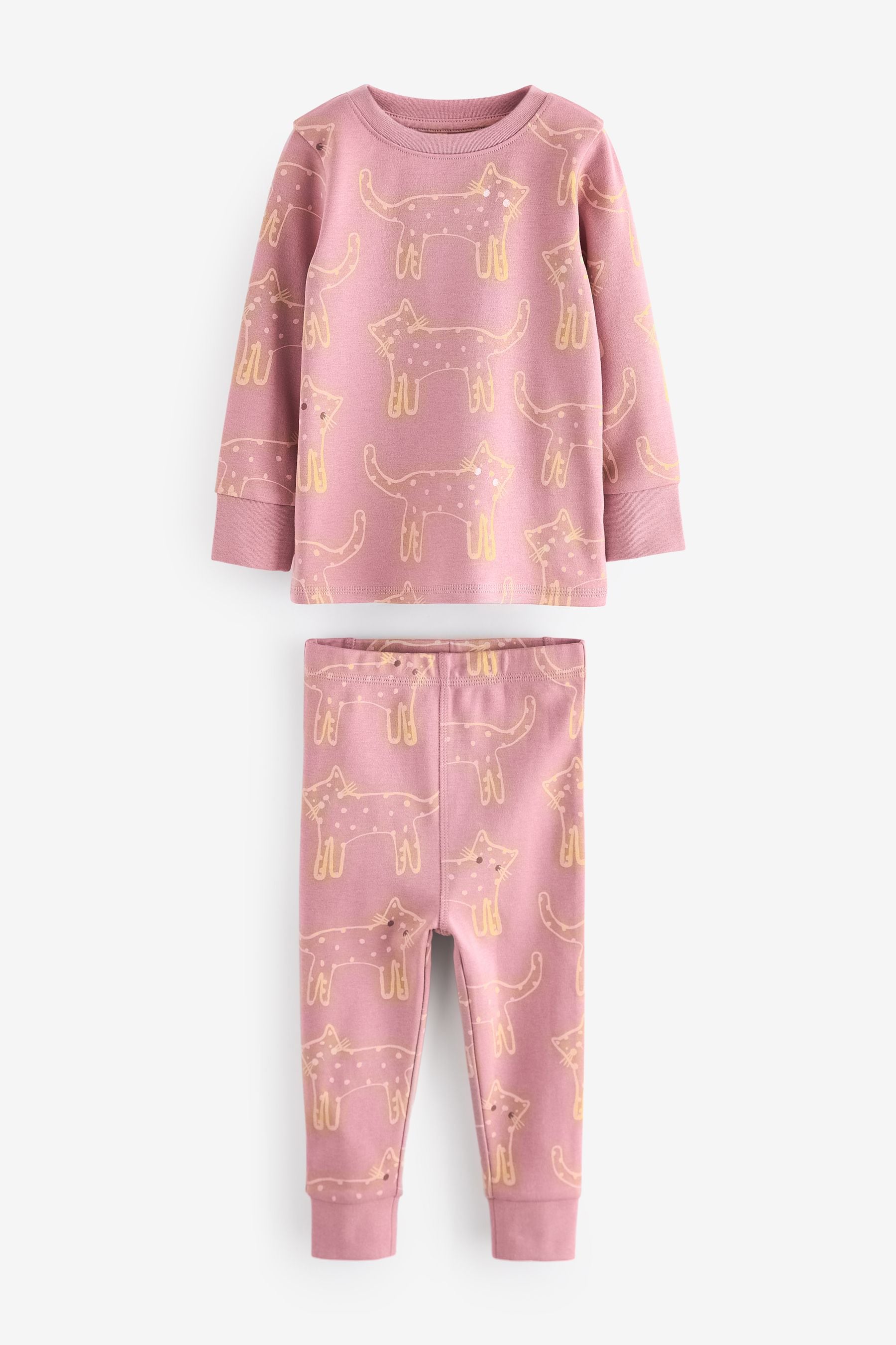 Neutral Character 3 Pack 100% Cotton Printed Snuggle Pyjamas (9mths-12yrs)