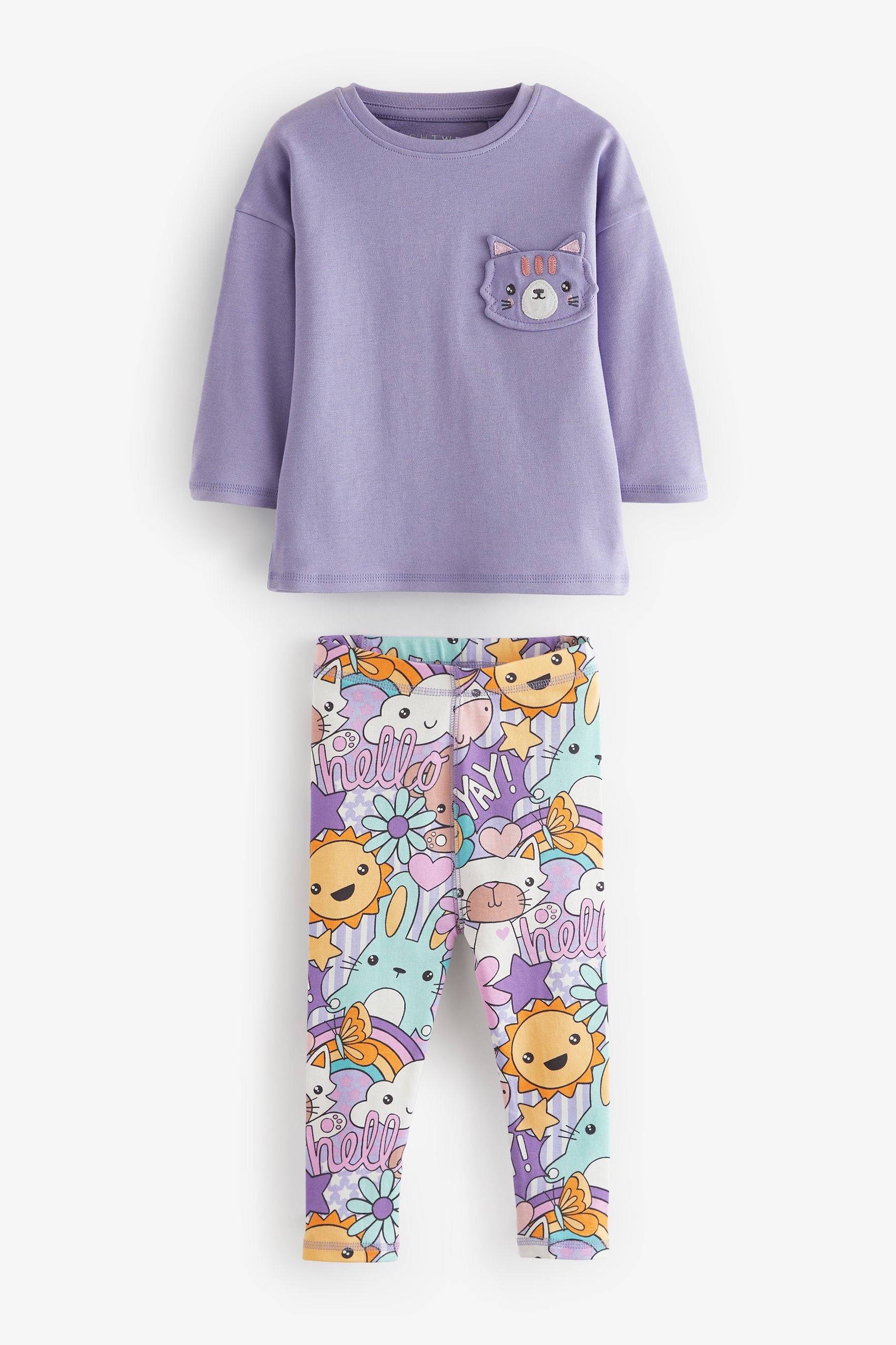 Pastel Character 100% Cotton Legging Pyjamas 3 Pack (9mths-10yrs)