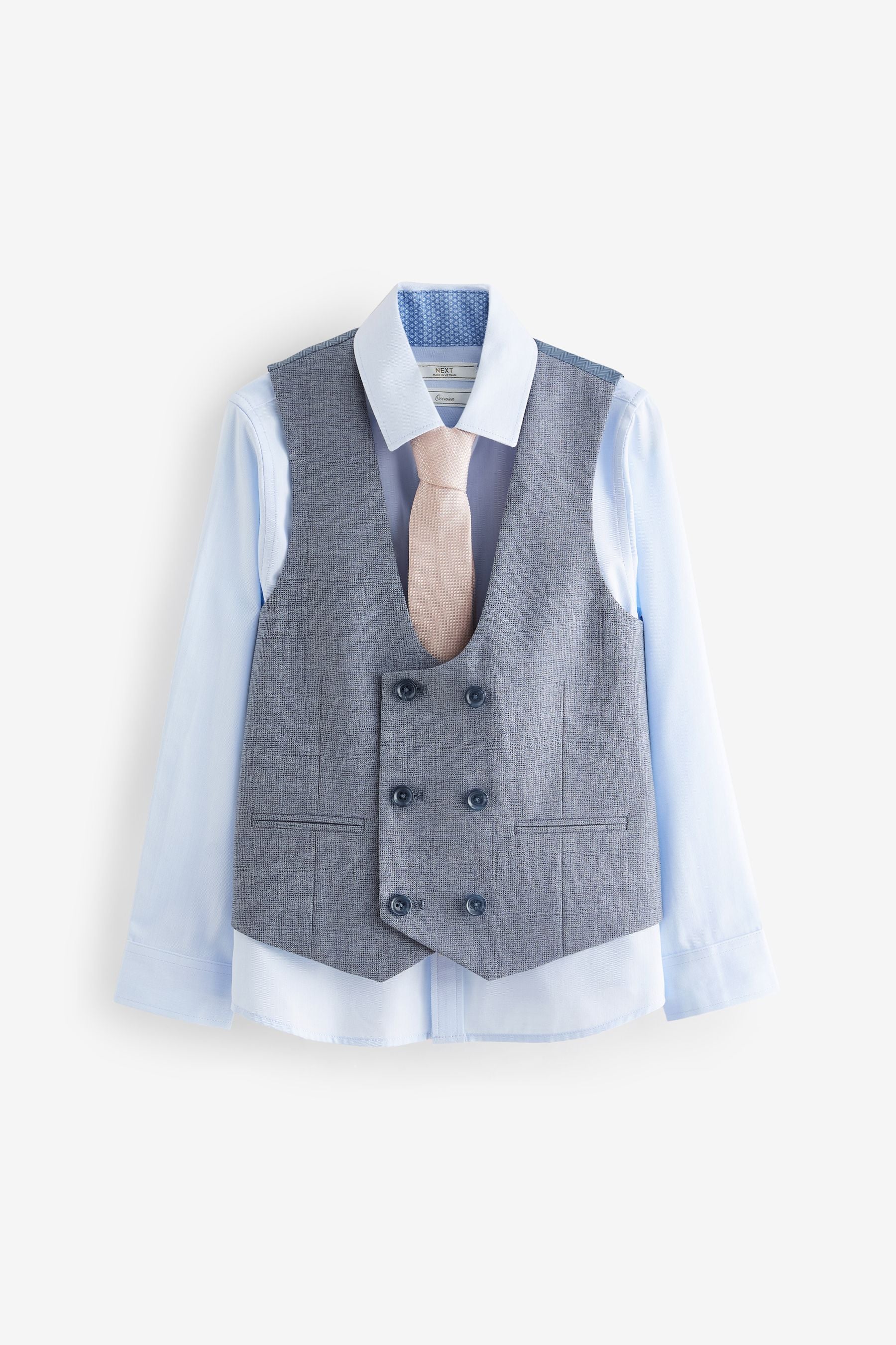 Cham Denim Blue Waistcoat Set (12mths-16yrs)