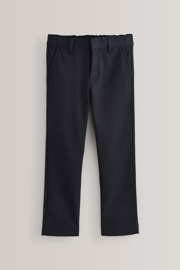 Navy Slim Waist School Formal Straight Trousers (3-17yrs)