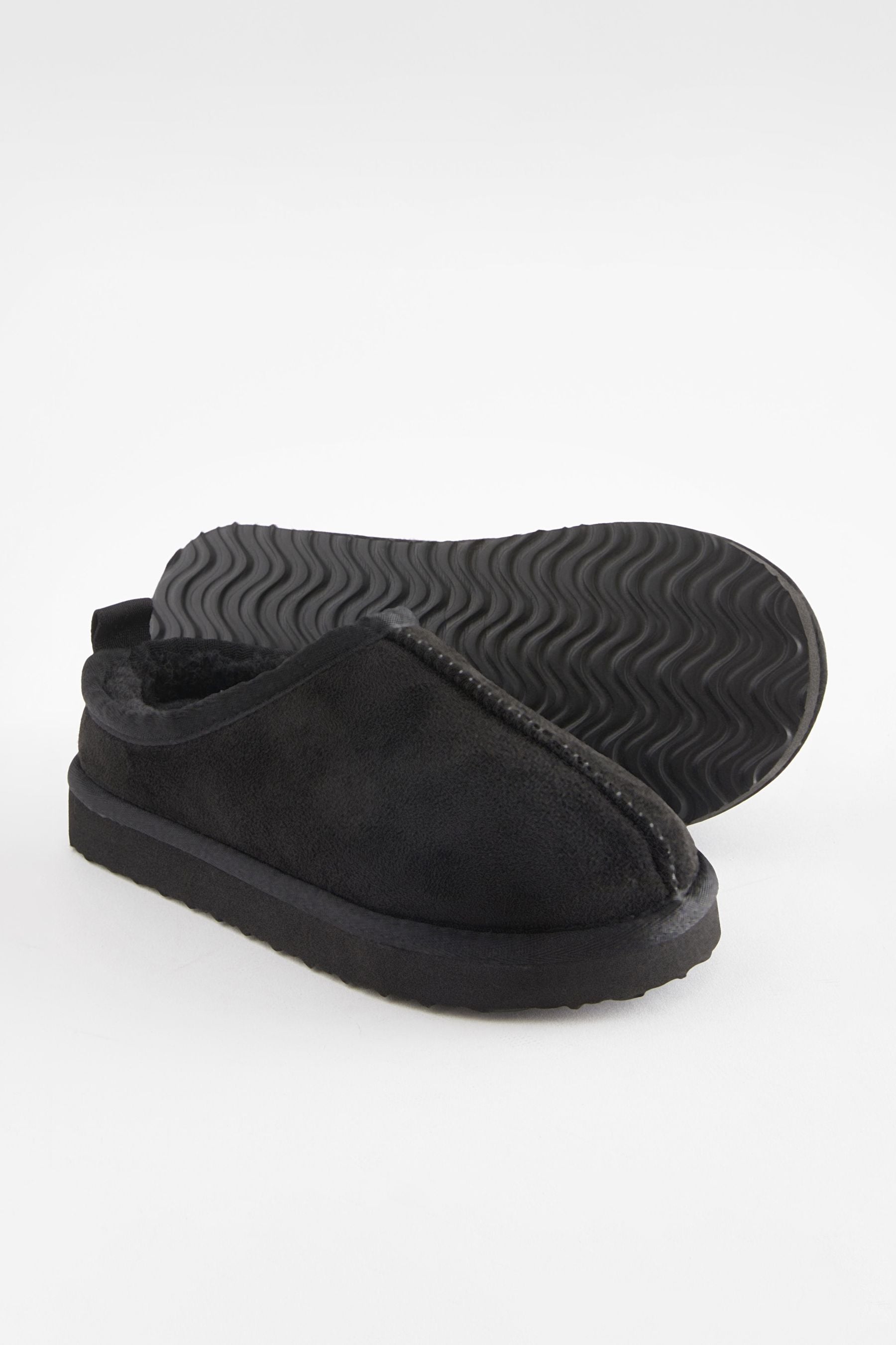 Black Cosy Mule Slippers