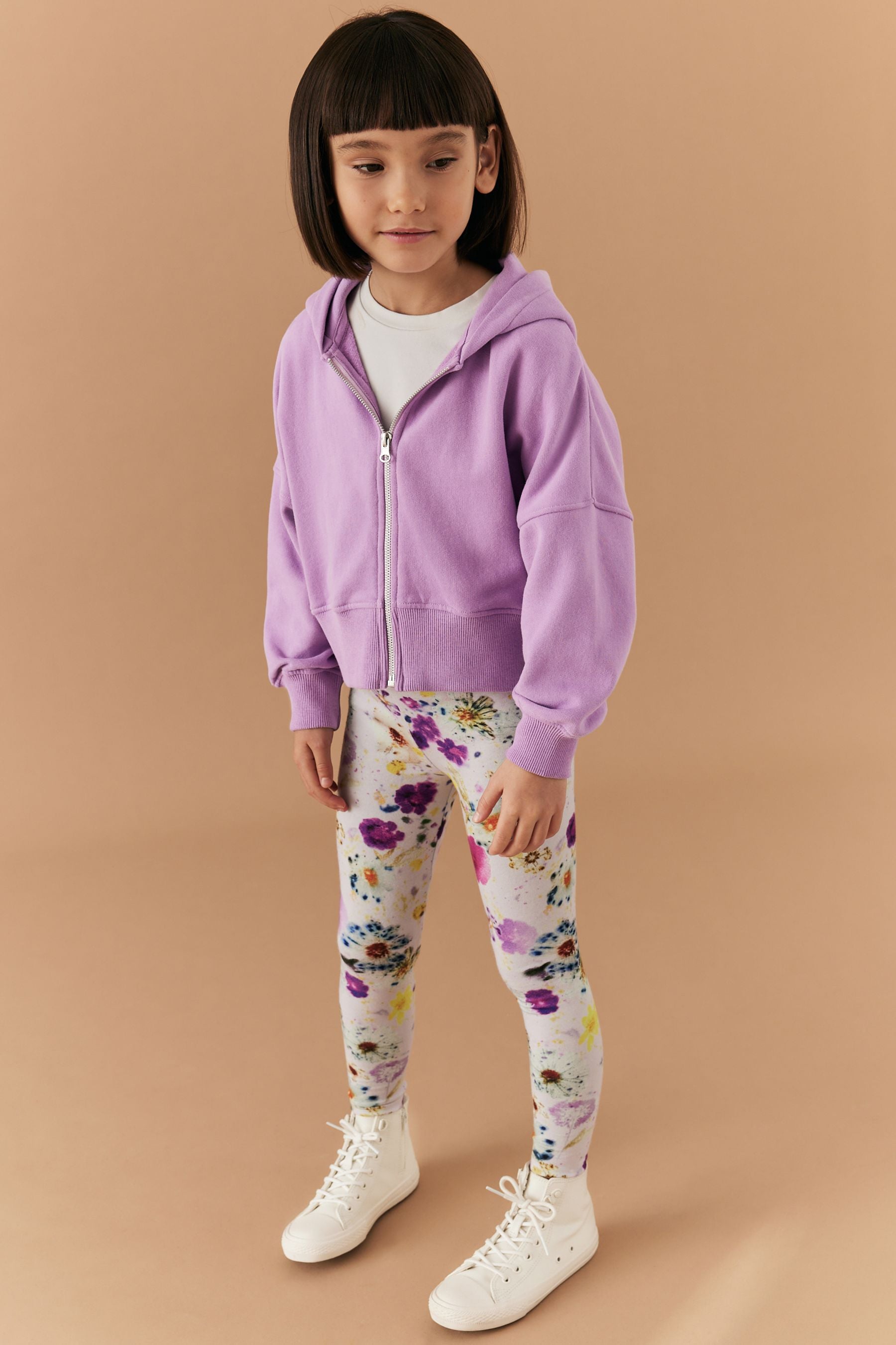 Lilac Purple Zip Through Hoodie (3-16yrs)