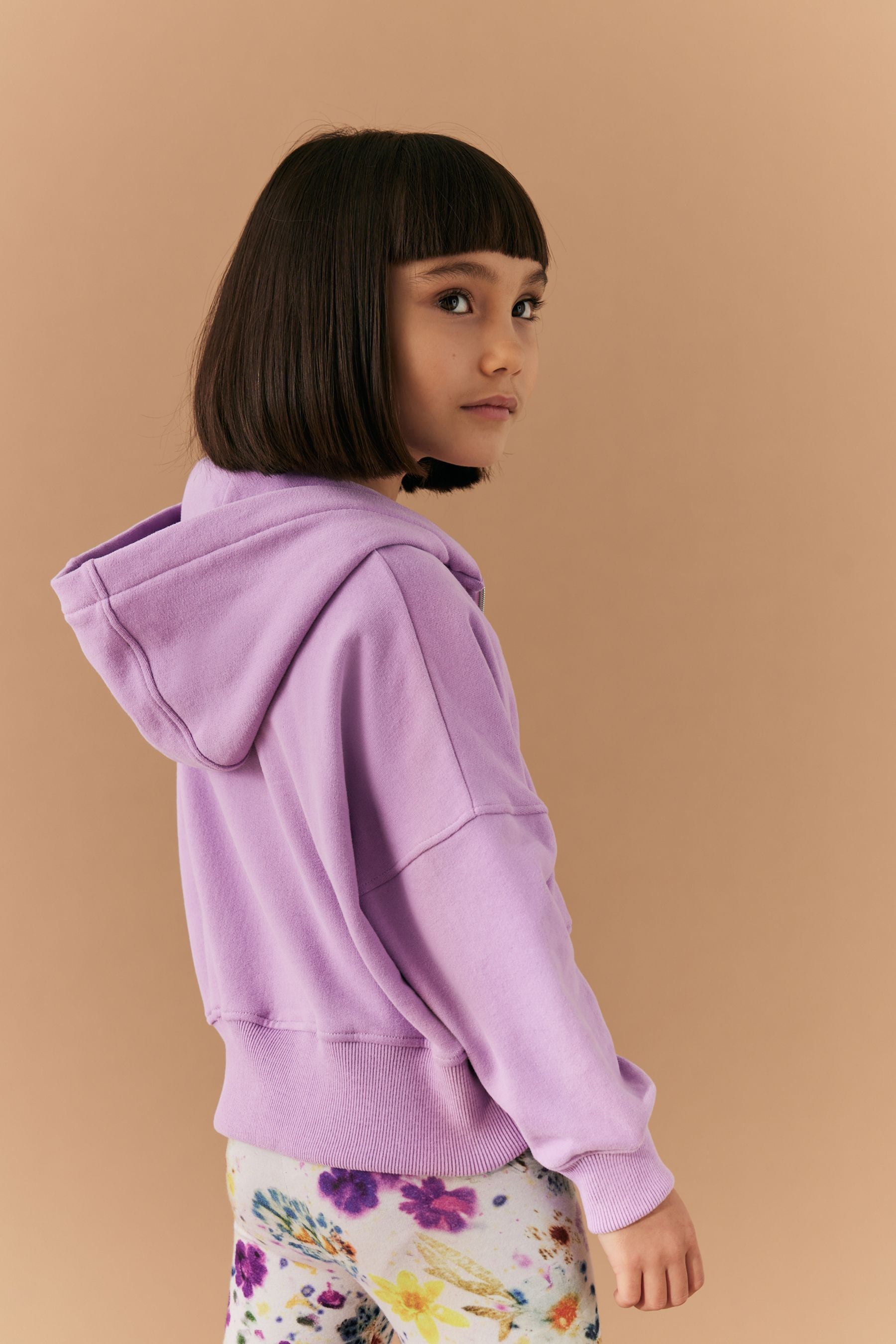 Lilac Purple Zip Through Hoodie (3-16yrs)