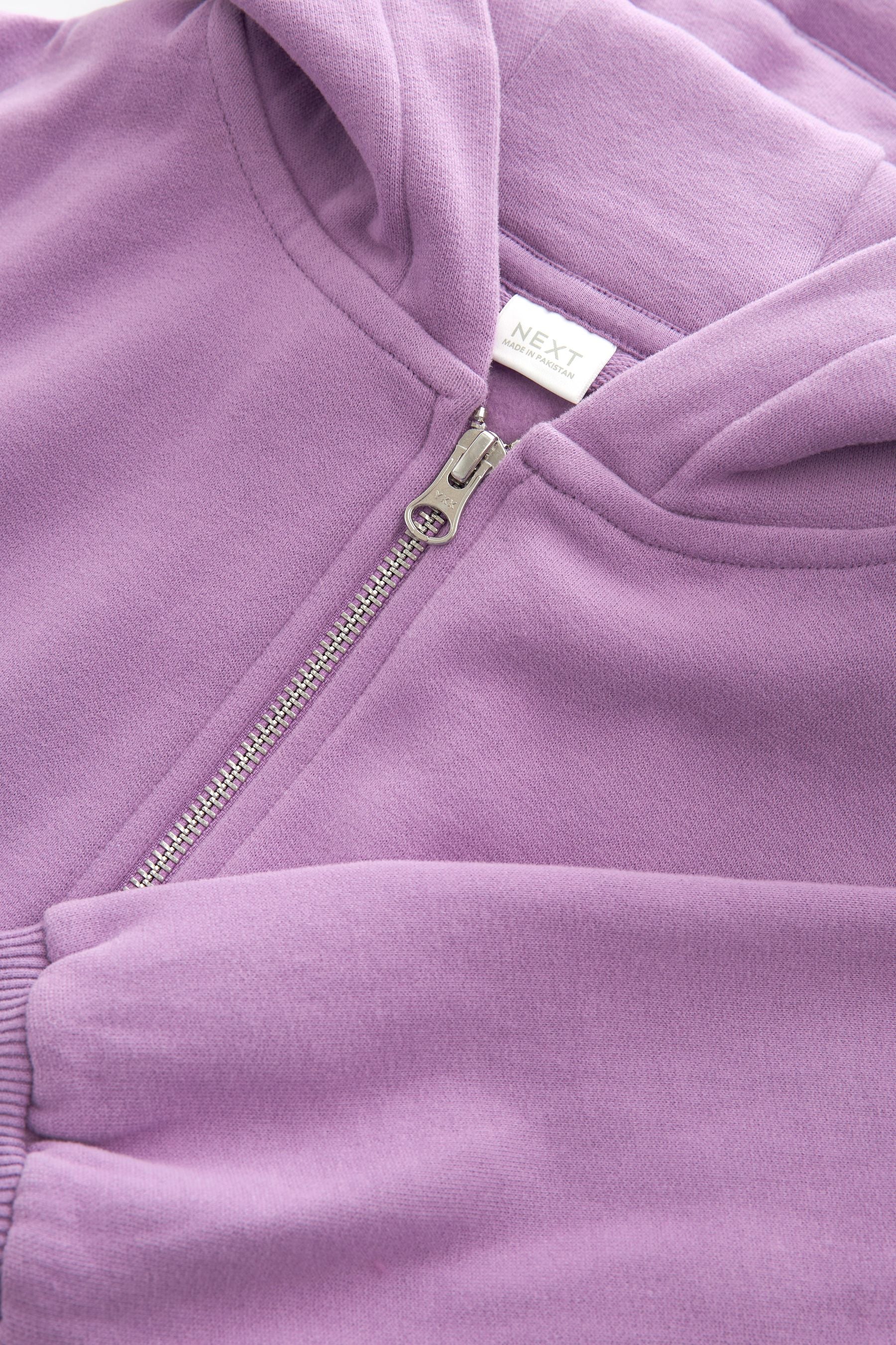 Lilac Purple Zip Through Hoodie (3-16yrs)