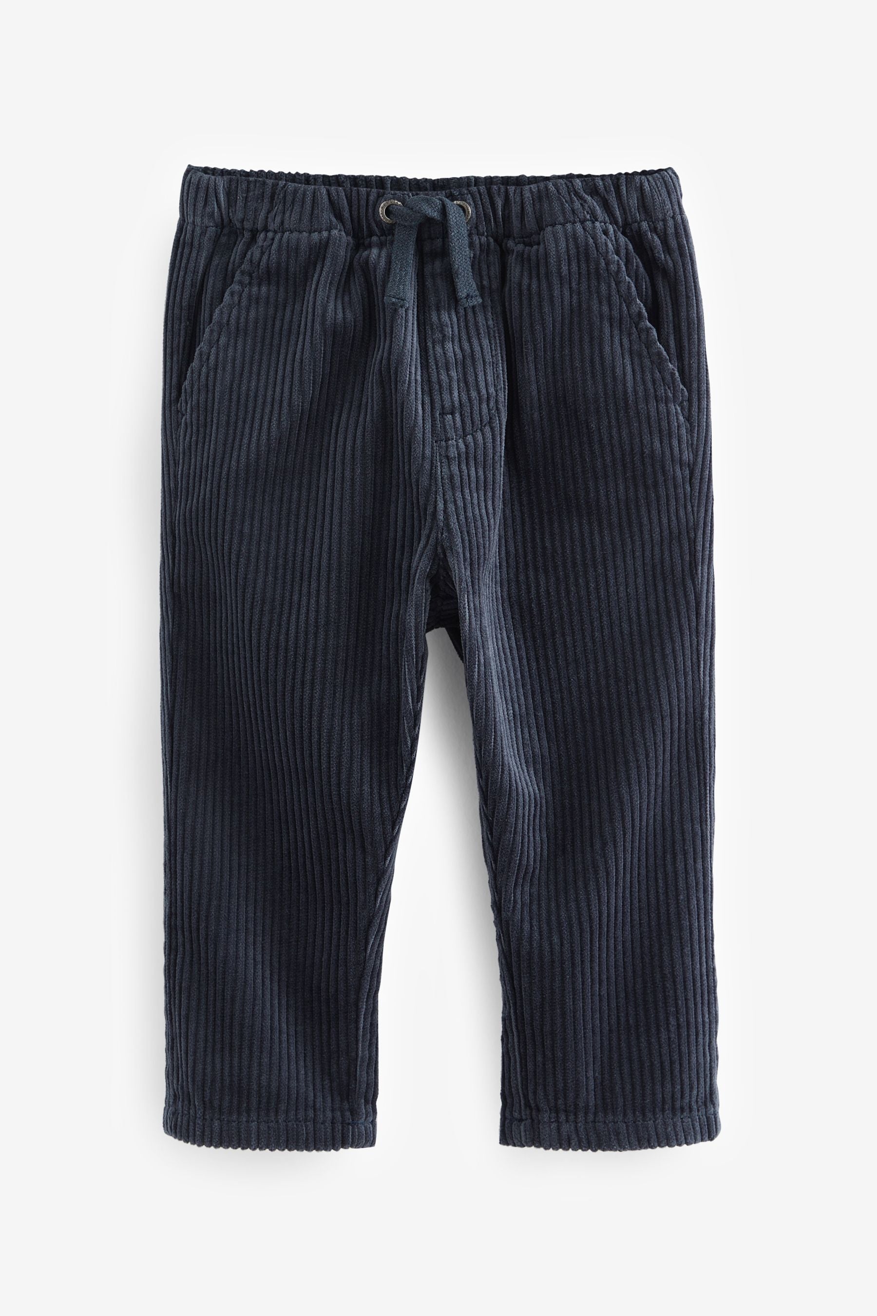 Indigo Blue Corduroy Pull On 100% Cotton Trousers (3mths-7yrs)