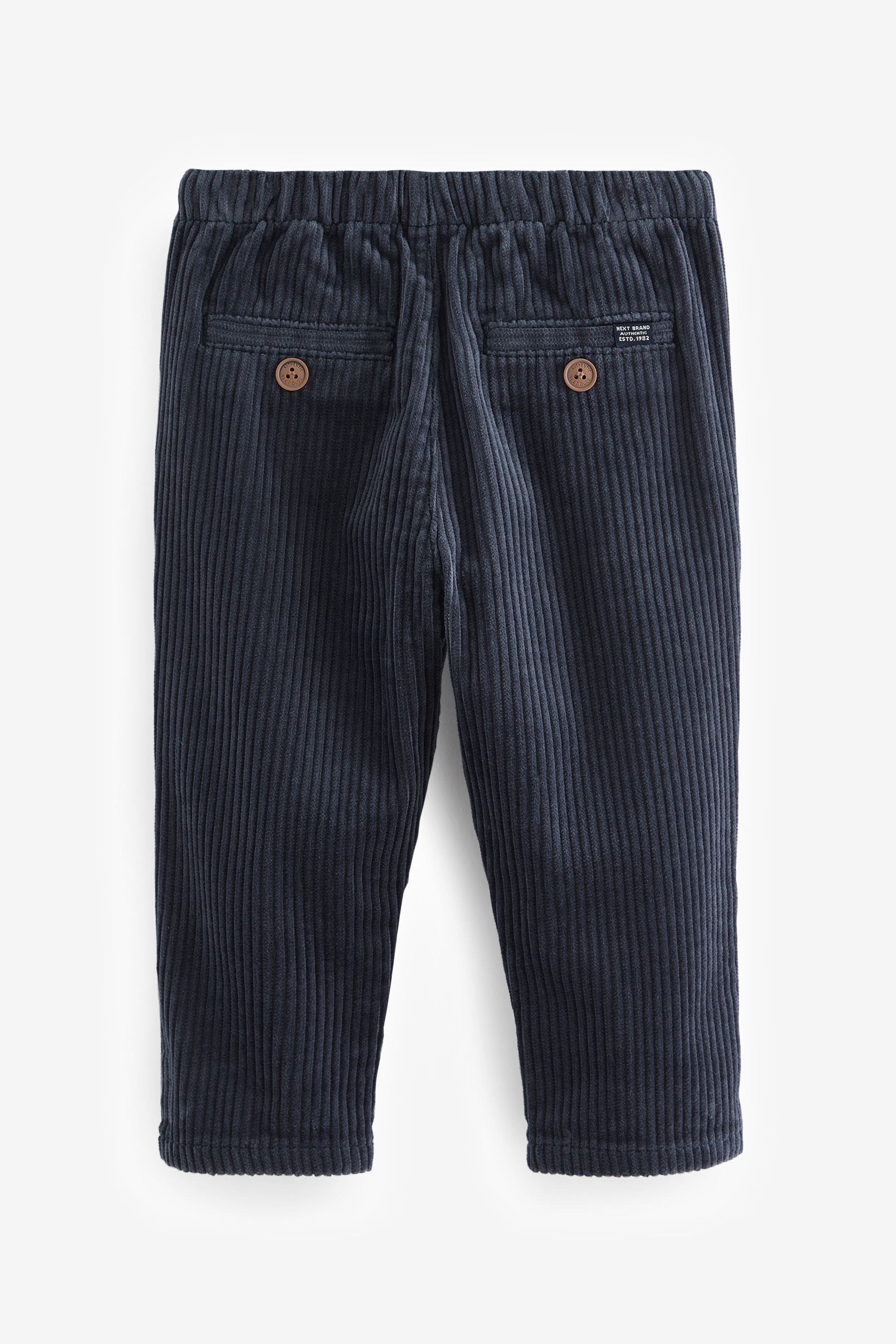 Indigo Blue Corduroy Pull On 100% Cotton Trousers (3mths-7yrs)