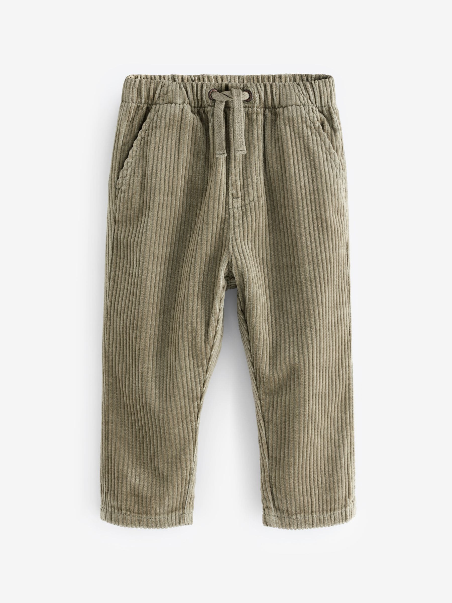 Sage Green Corduroy Pull On 100% Cotton Trousers (3mths-7yrs)