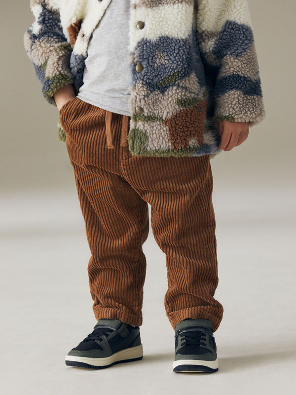 Tan Brown Corduroy Pull On 100% Cotton Trousers (3mths-7yrs)