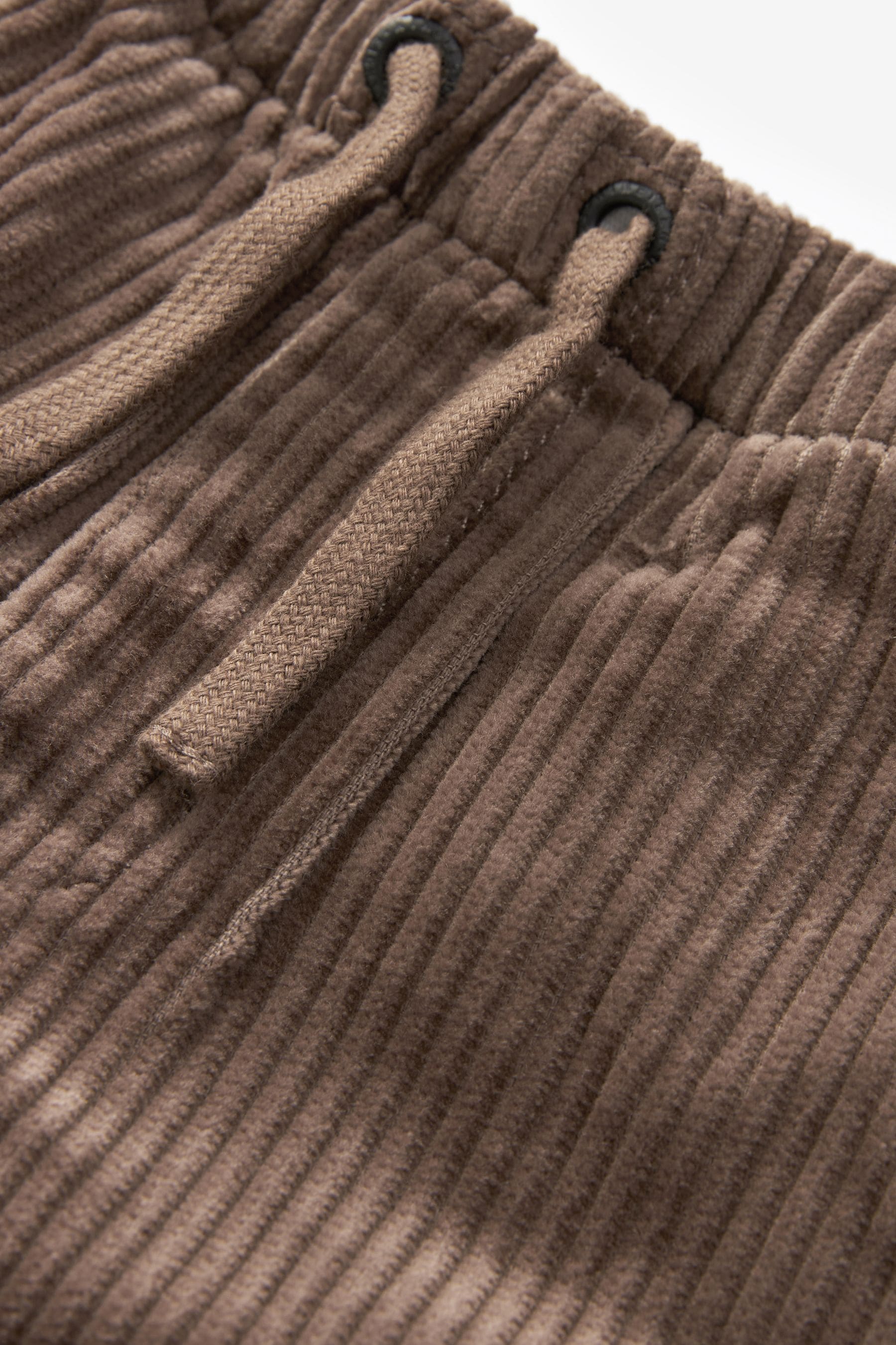 Taupe Brown Corduroy Pull On 100% Cotton Trousers (3mths-7yrs)