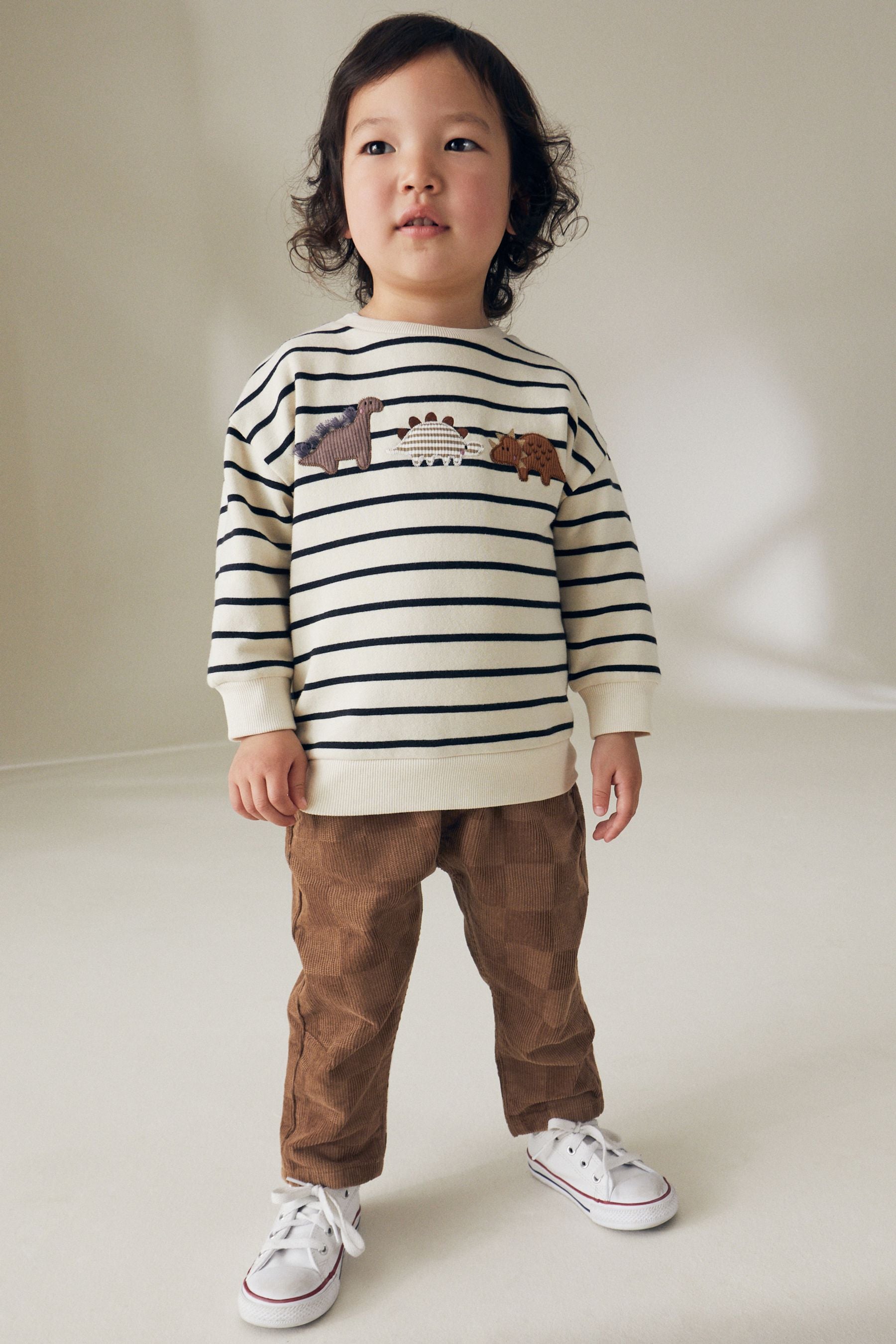 Tan Brown Check Corduroy Pull On 100% Cotton Trousers (3mths-7yrs)