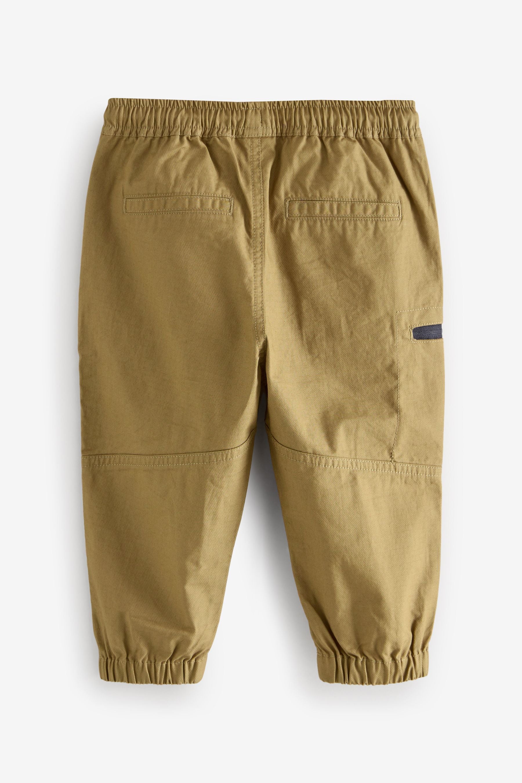 Tan Brown Seam Detail 100% Cotton Cargo Trousers (3mths-7yrs)