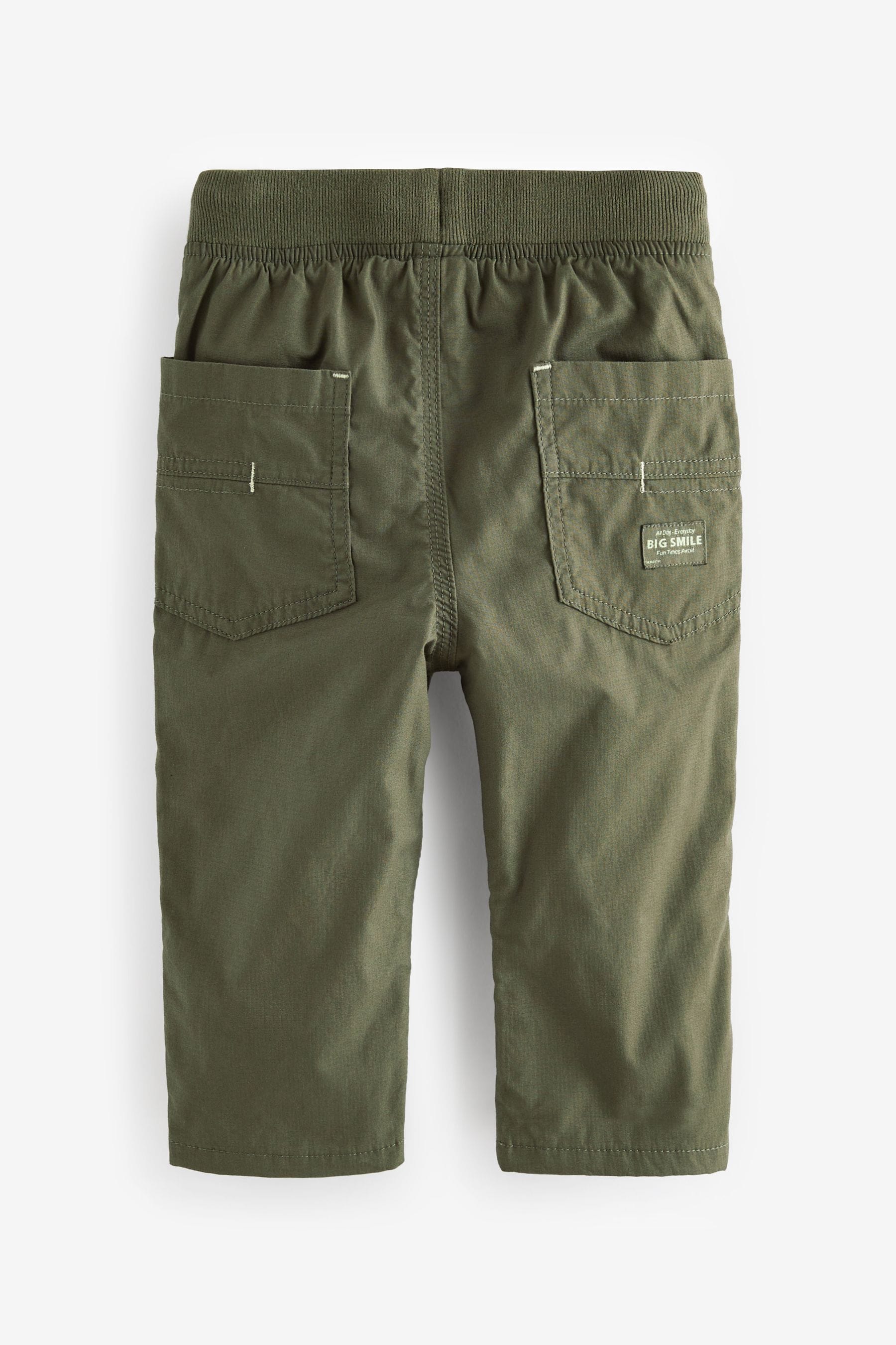 Khaki Green Pull-On Lined Trousers (3mths-7yrs)