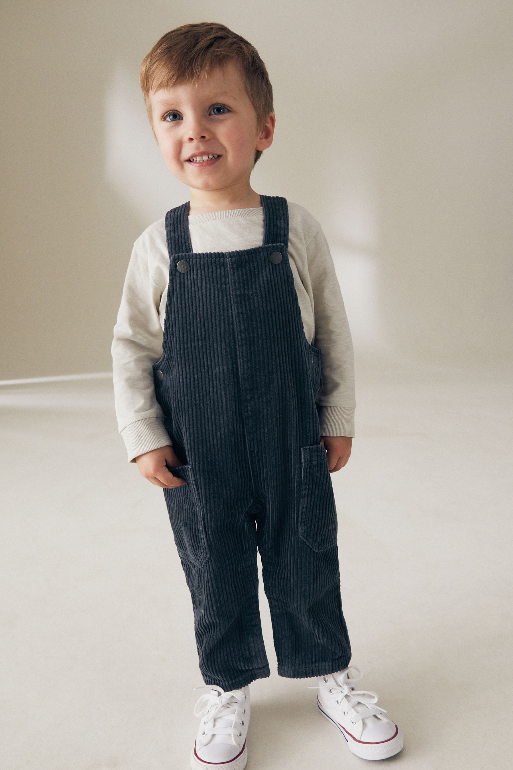 Dark Blue Corduroy Dungarees (3mths-7yrs)