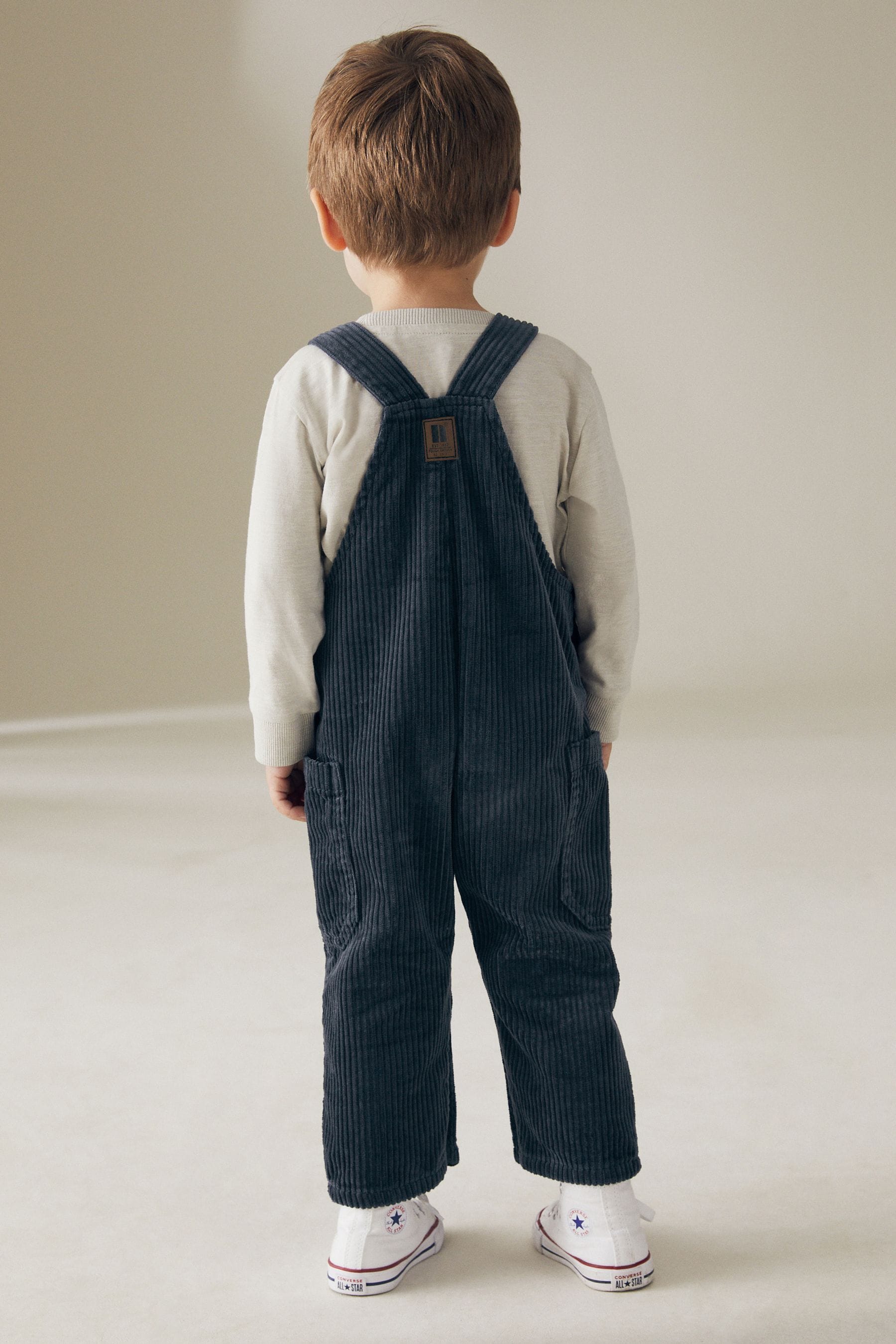 Dark Blue Corduroy Dungarees (3mths-7yrs)