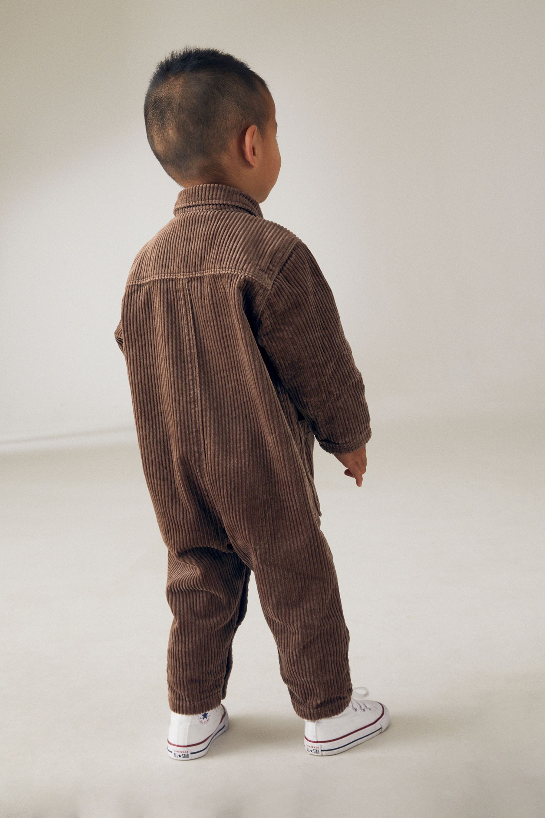 Soft Brown Corduroy 100% Cotton Boilersuit (3mths-5yrs)