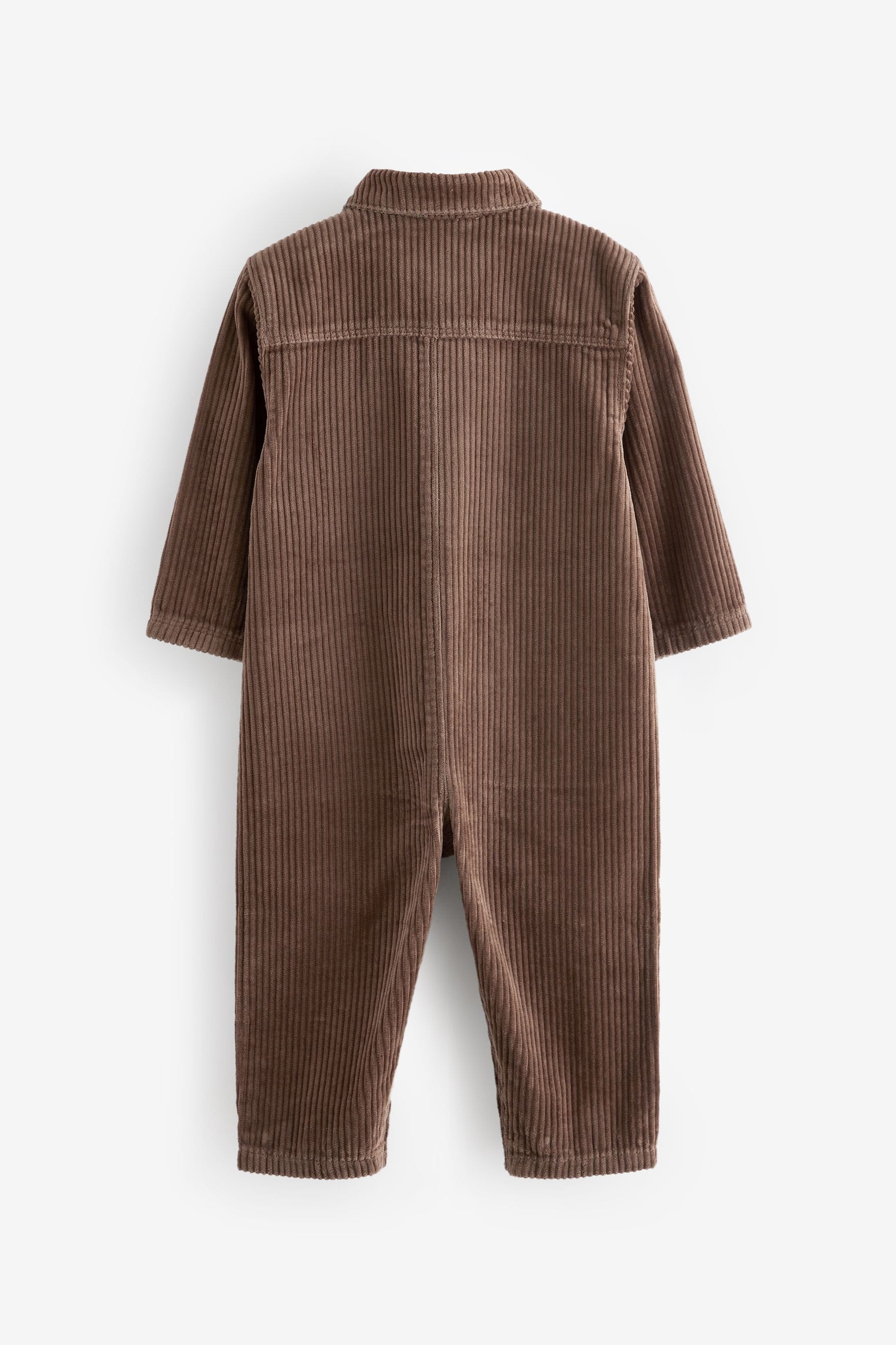 Soft Brown Corduroy 100% Cotton Boilersuit (3mths-5yrs)