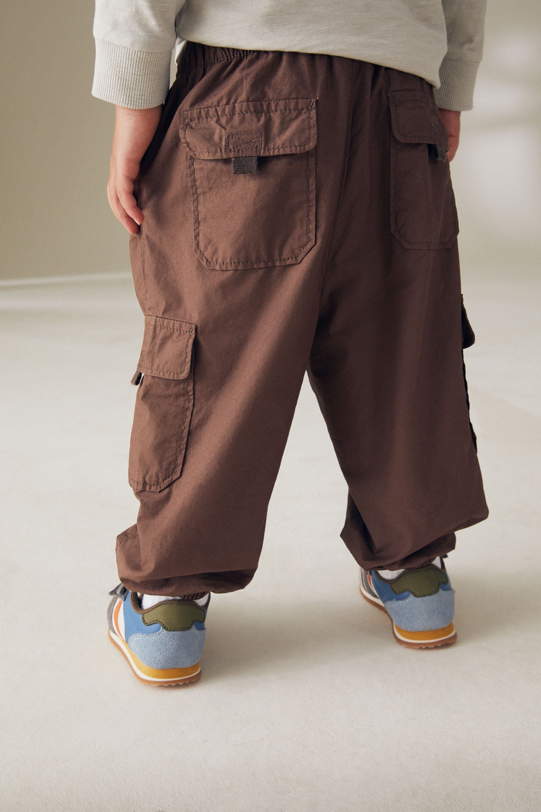 Brown Lined Baggy Cargo Trousers with Toggle (3mths-7yrs)