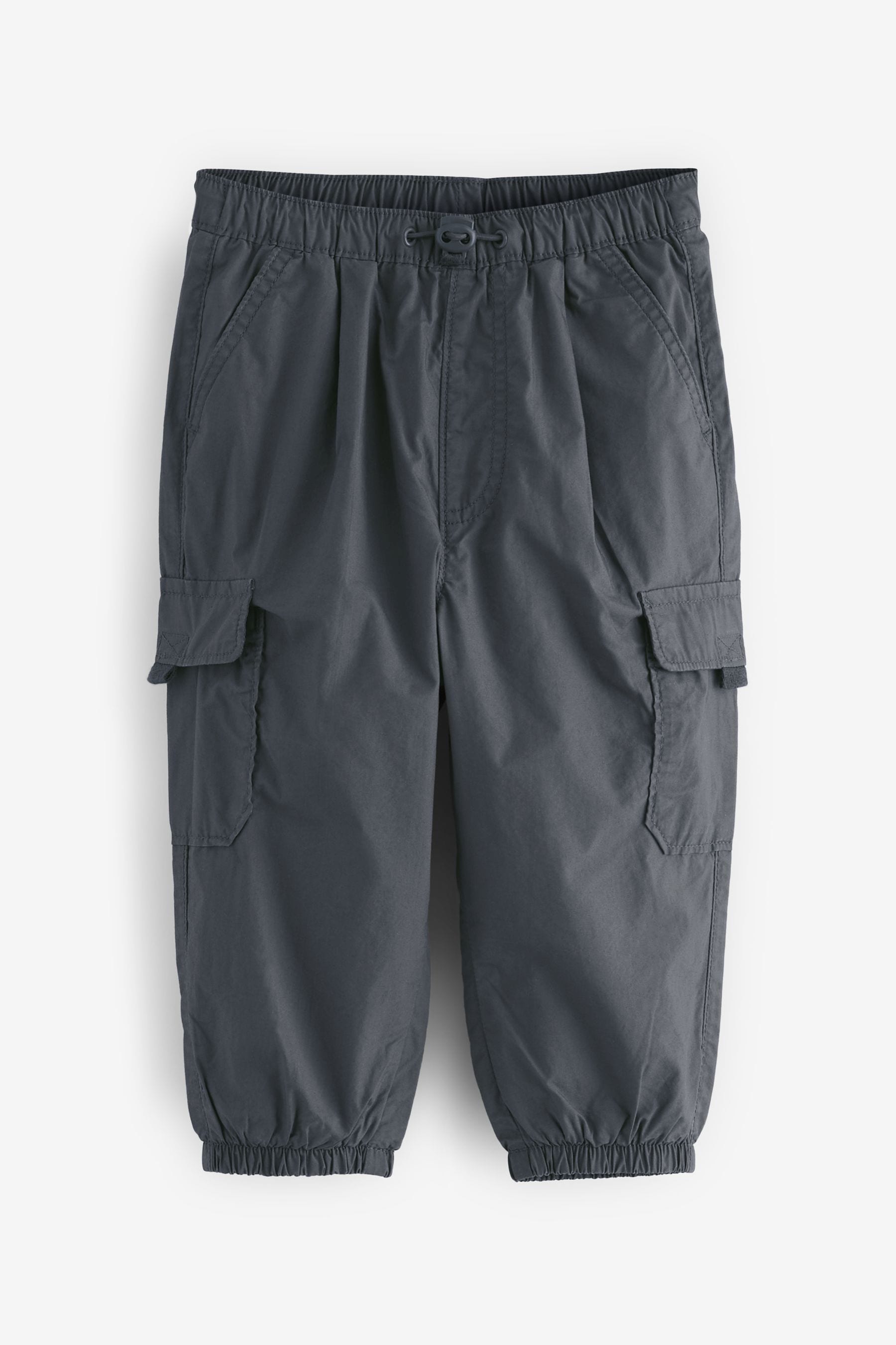 Charcoal Grey Toggle Lined Cargo Trousers (3mths-7yrs)