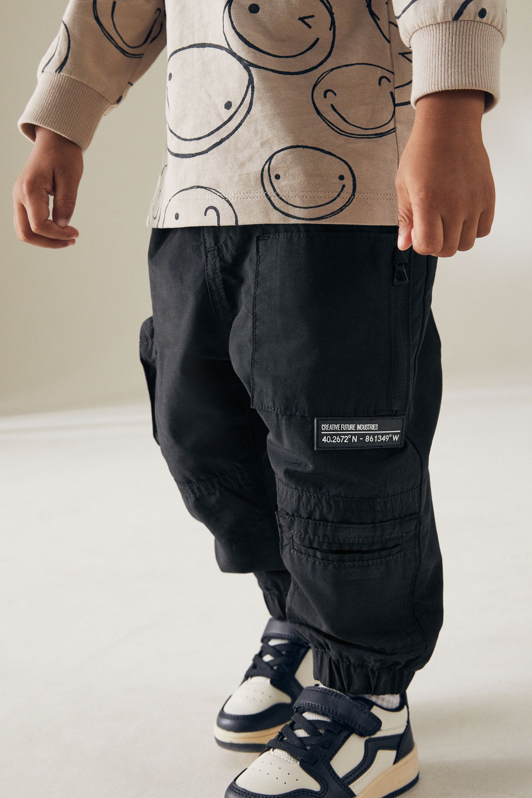 Black Multipocket Cargo Trousers (3mths-7yrs)