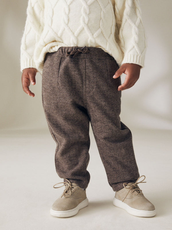 Brown Cosy Pull On Smart Trousers (3mths-7yrs)