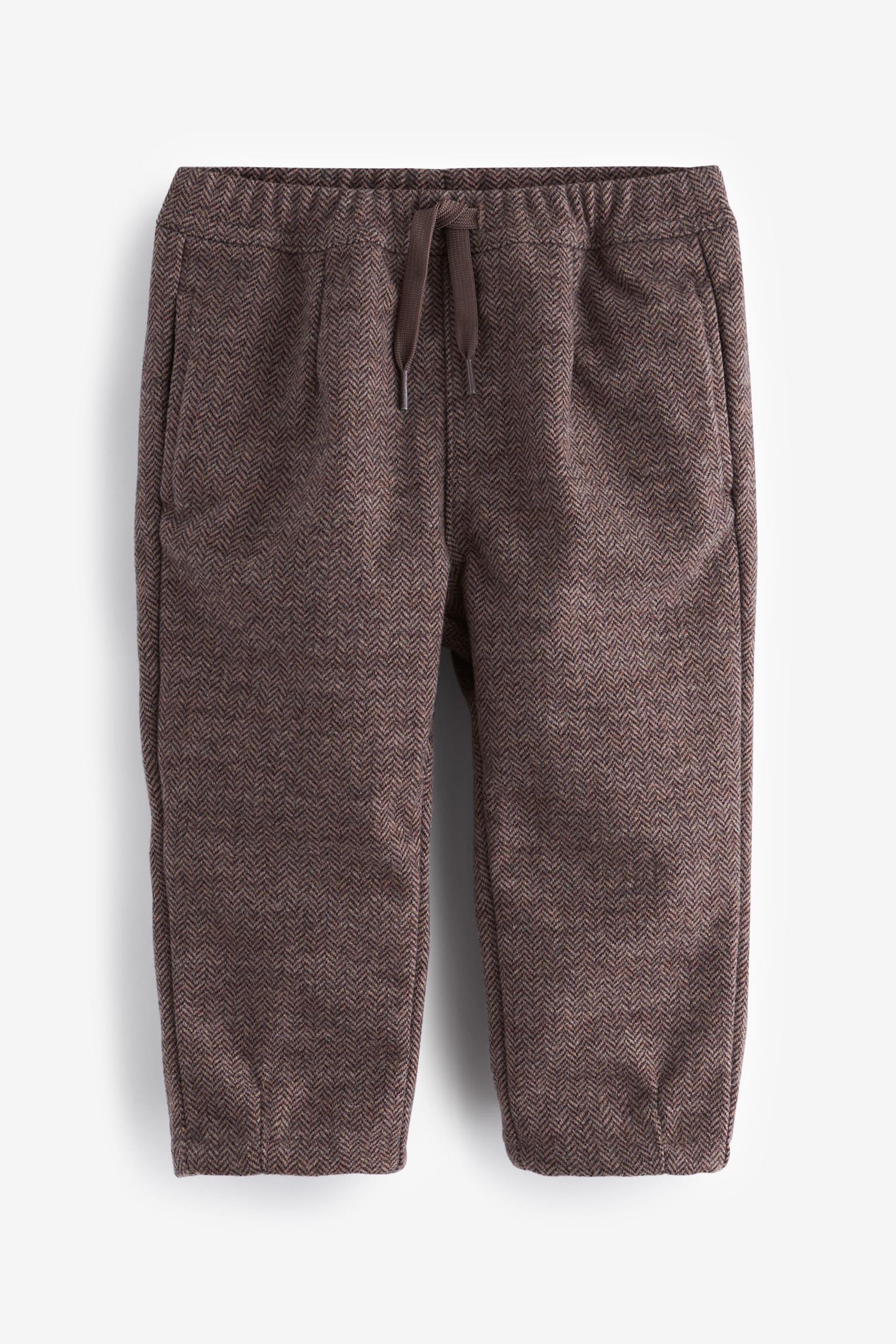 Brown Cosy Pull On Smart Trousers (3mths-7yrs)