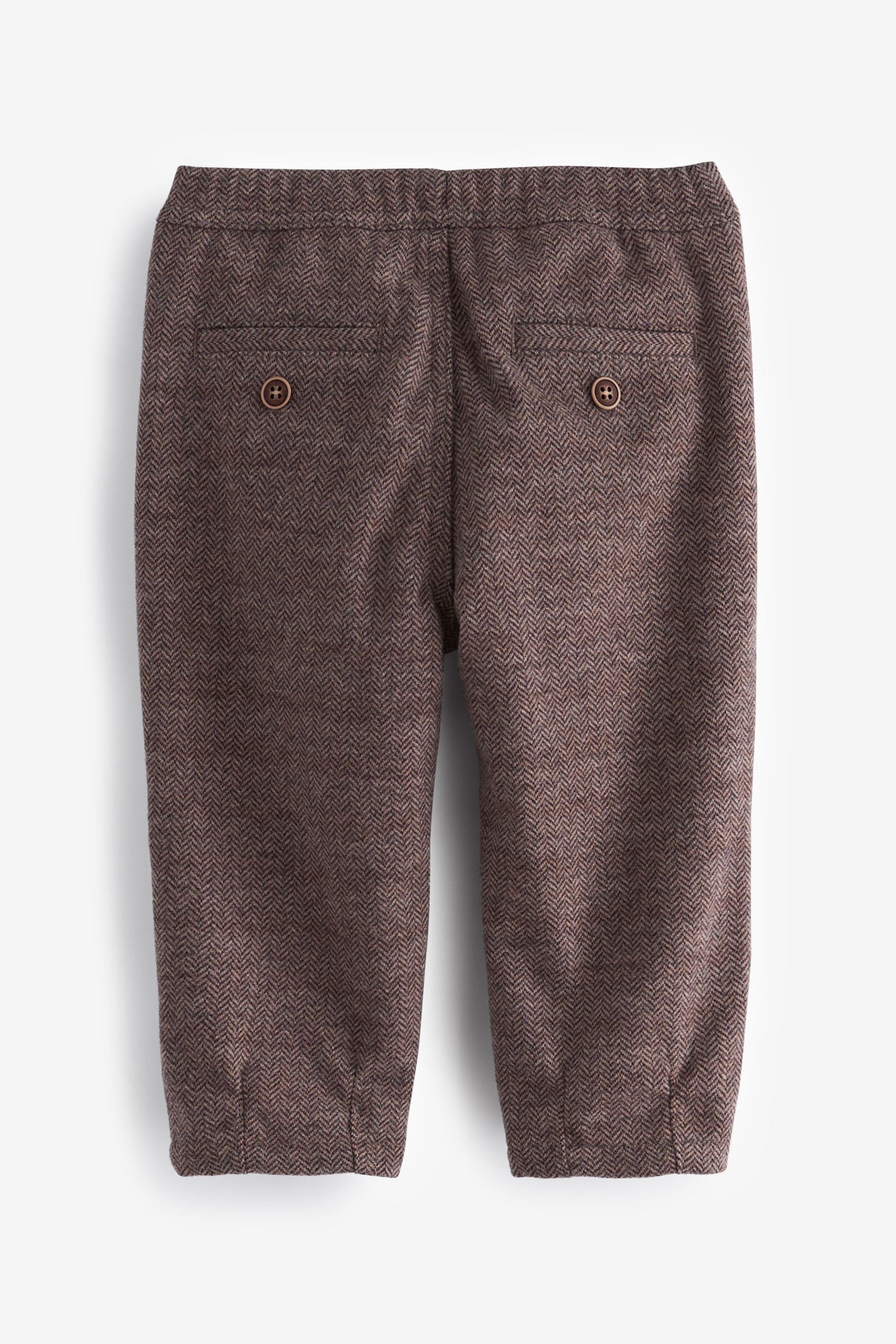 Brown Cosy Pull On Smart Trousers (3mths-7yrs)