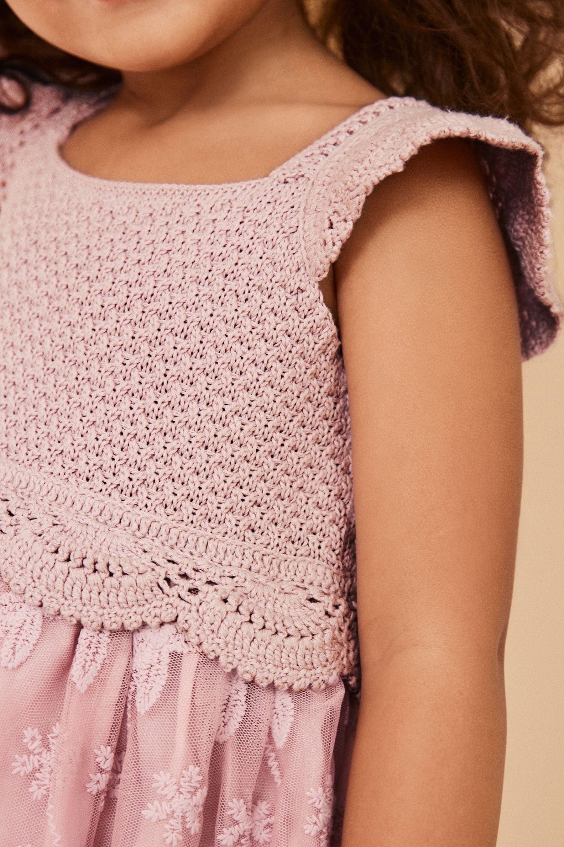 Pink Occasion Knit Dress (3mths-7yrs)