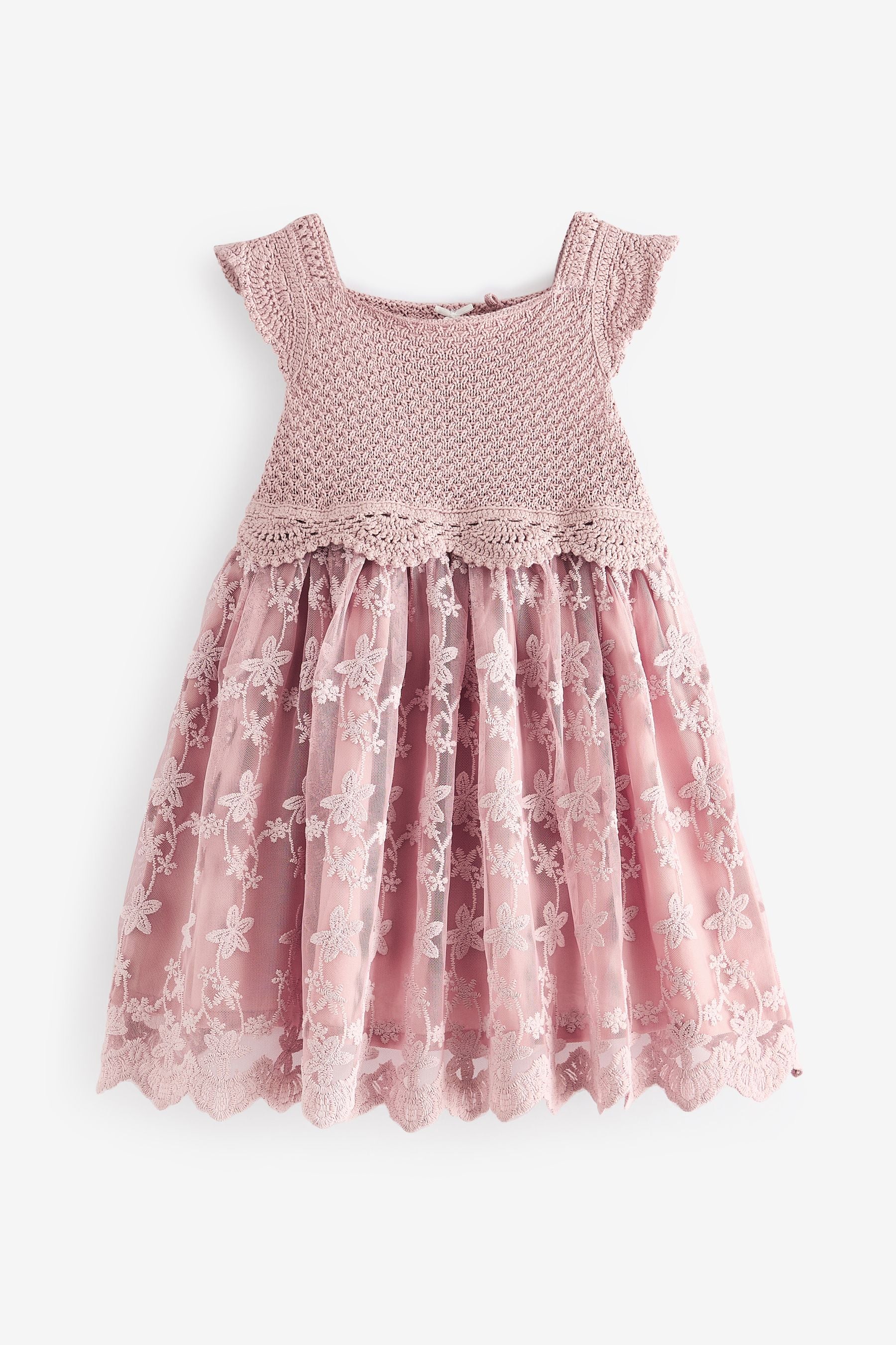 Pink Occasion Knit Dress (3mths-7yrs)