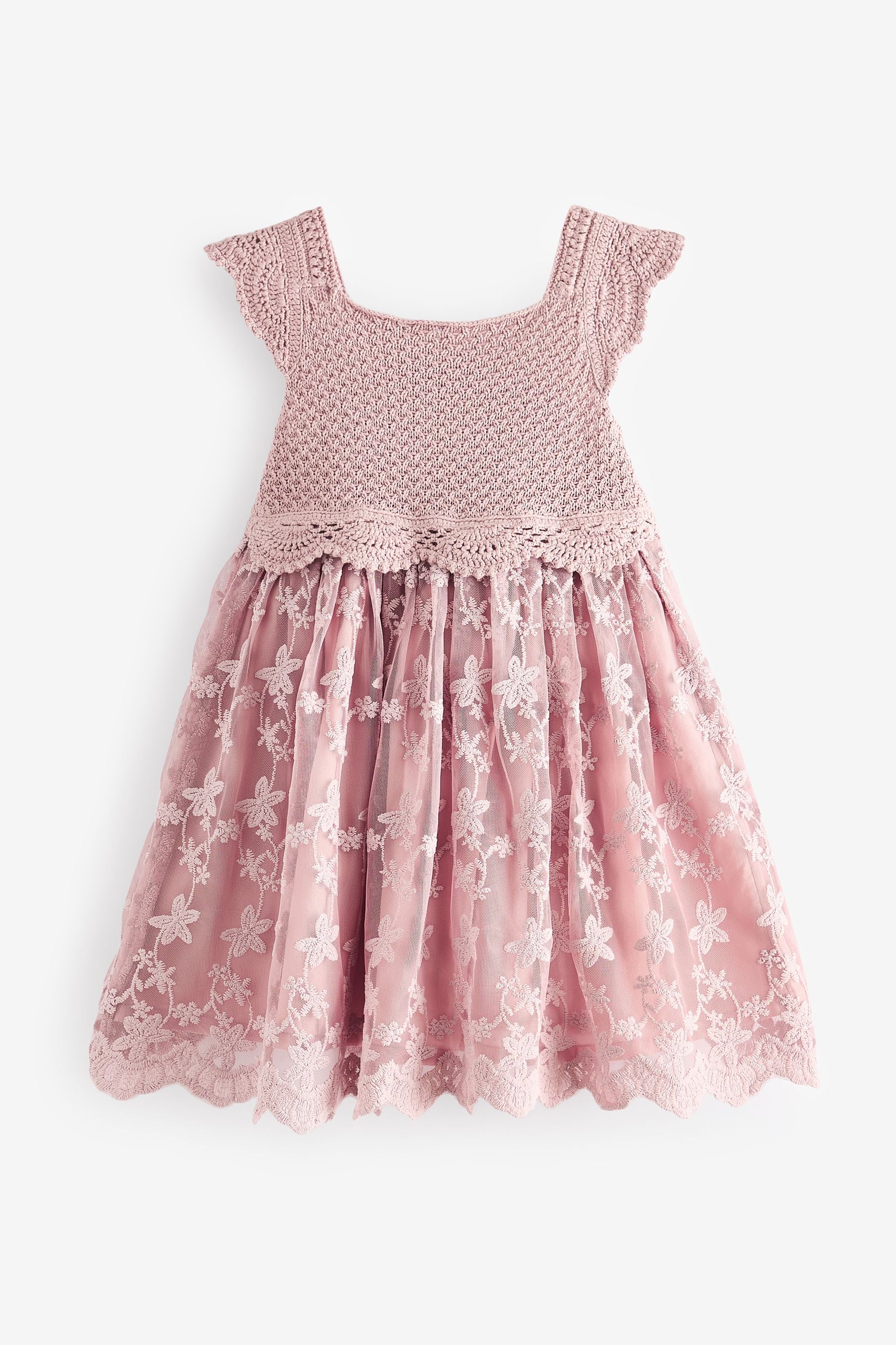 Pink Occasion Knit Dress (3mths-7yrs)