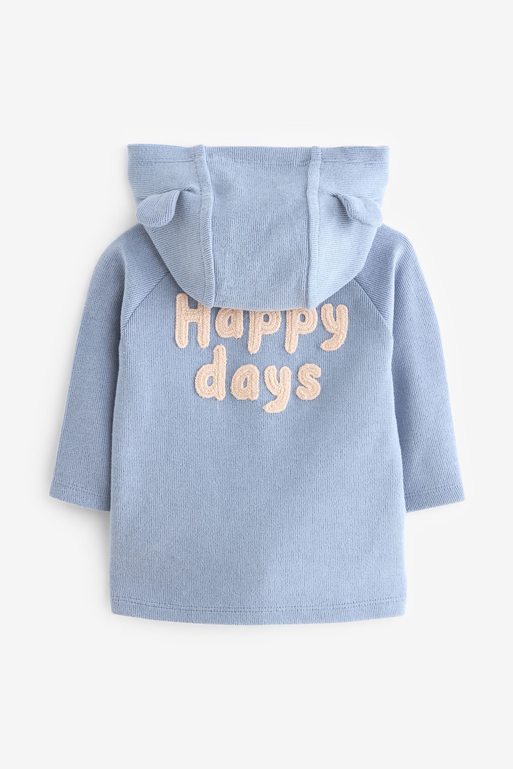 Blue Baby Soft Brushed Cotton Hooded Jacket (0mths-3yrs)