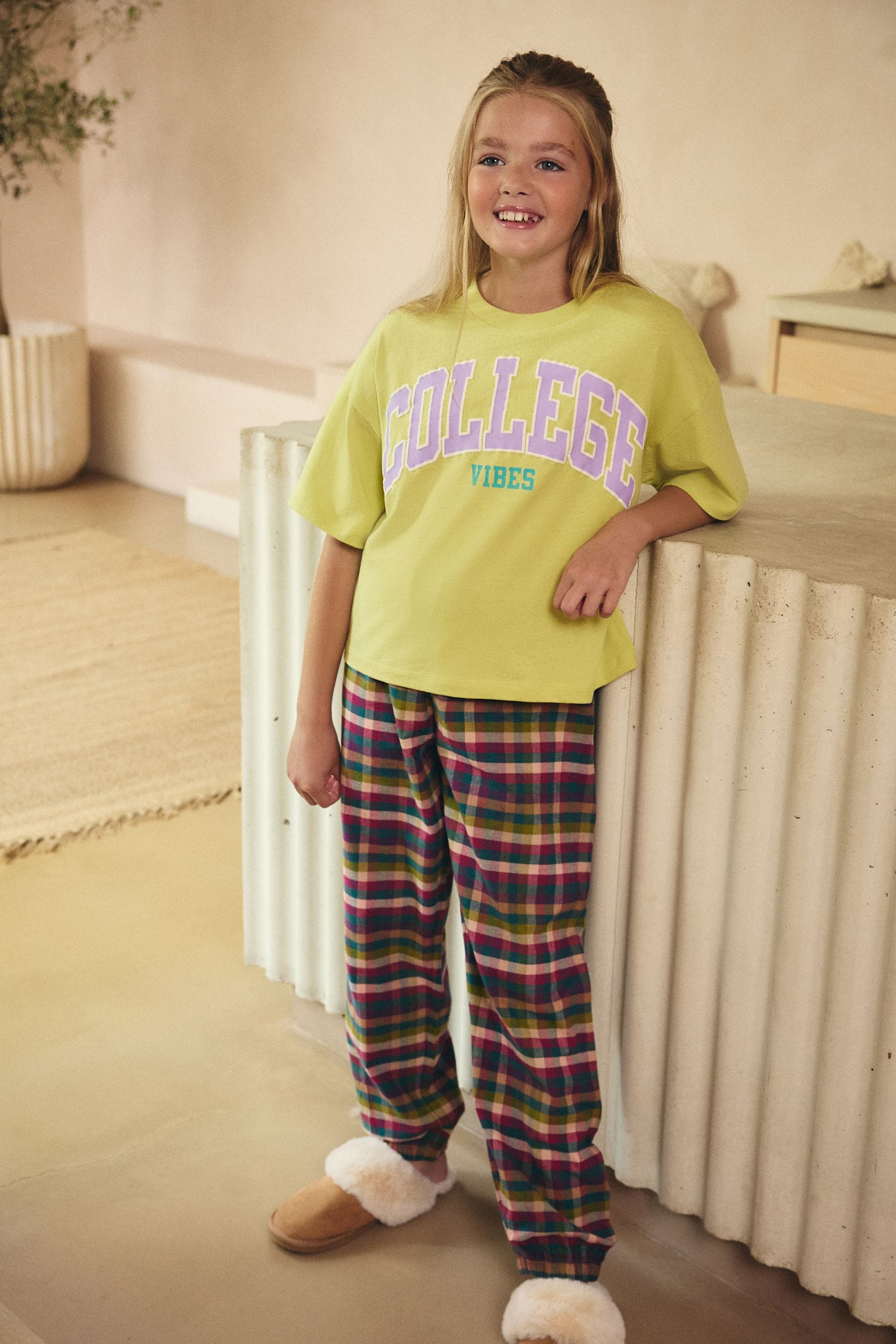 Green Woven Bottom 100% Cotton Pyjamas 1 Pack (4-16yrs)