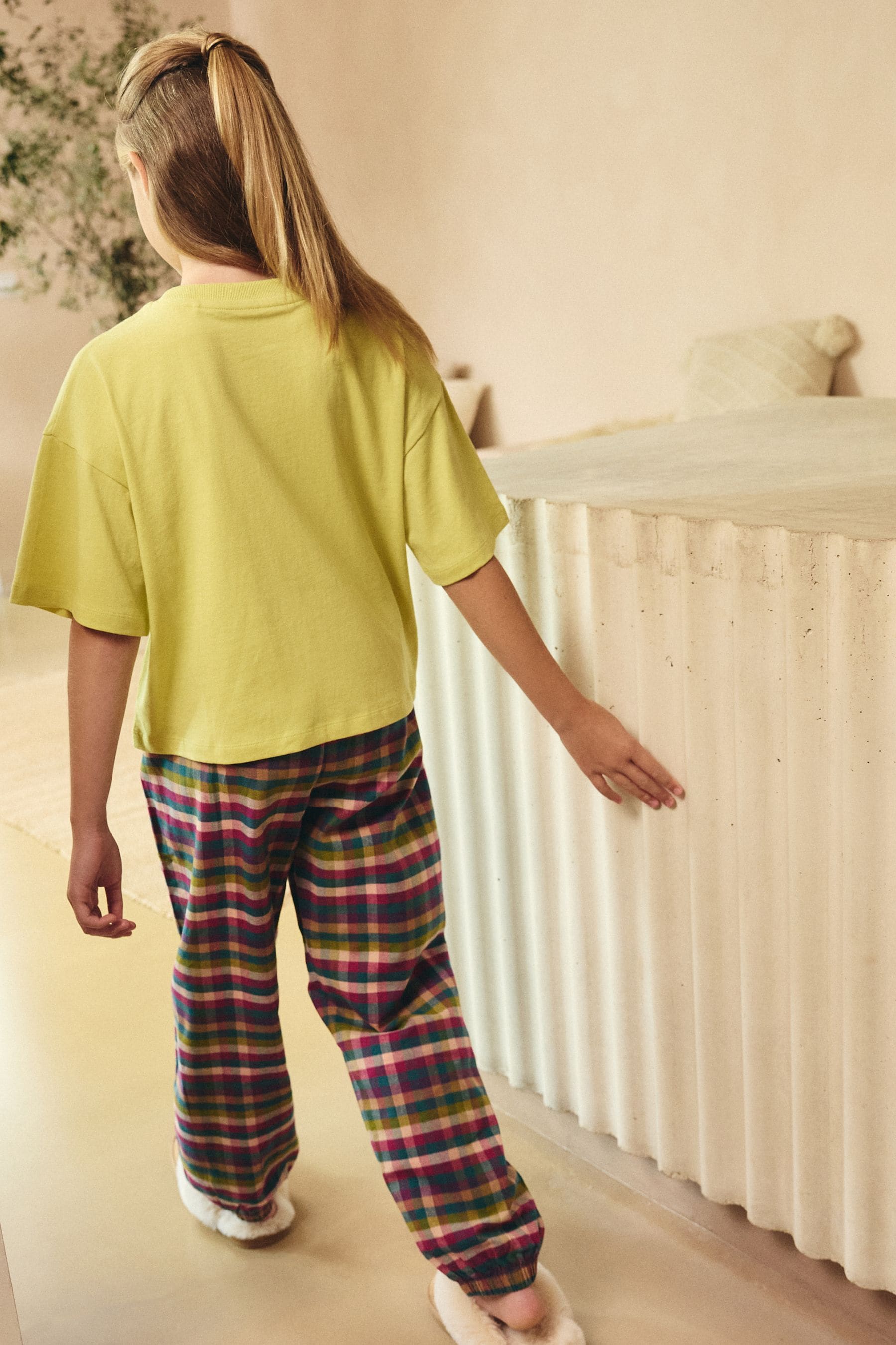 Green Woven Bottom 100% Cotton Pyjamas 1 Pack (4-16yrs)