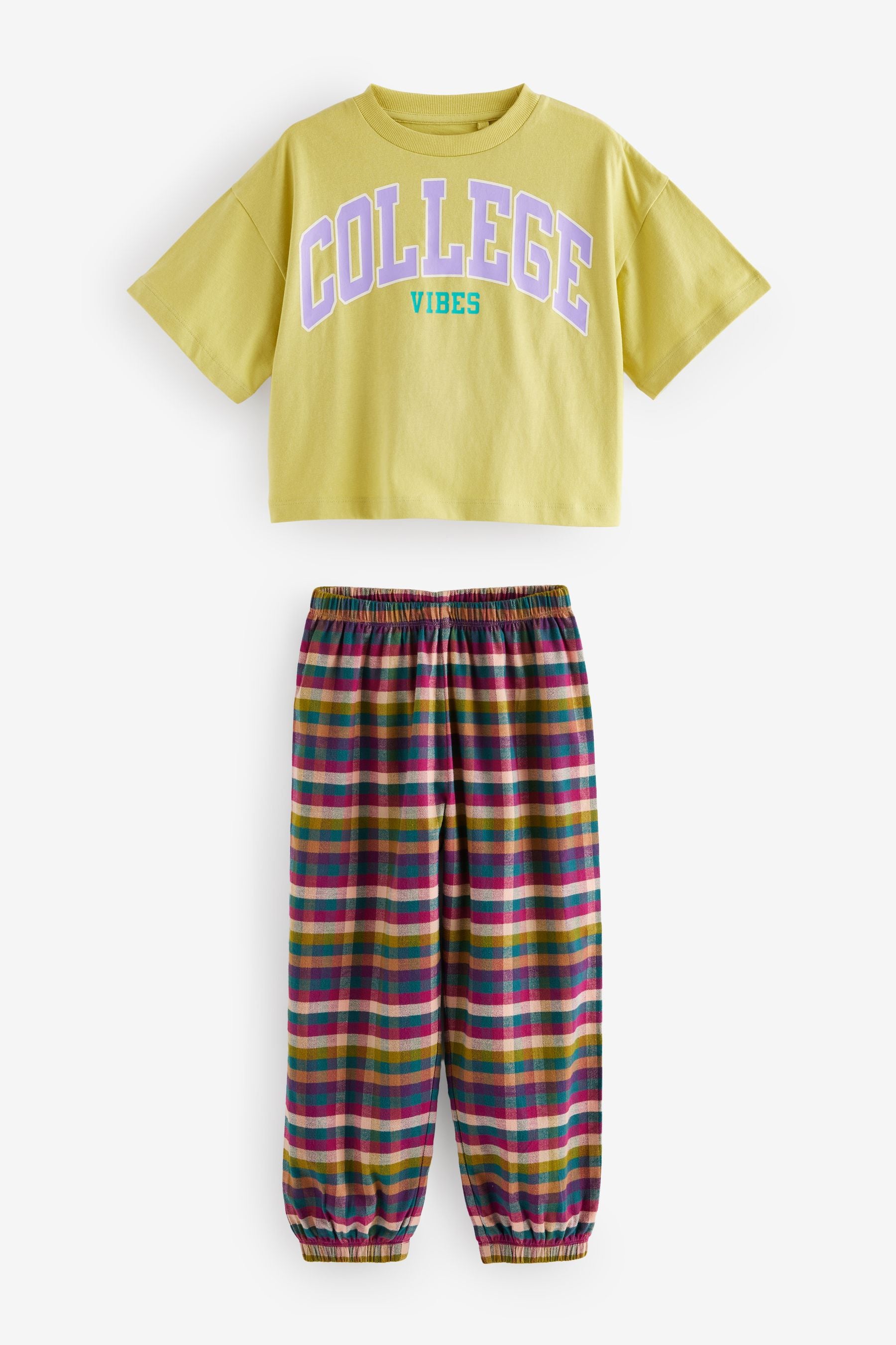 Green Woven Bottom 100% Cotton Pyjamas 1 Pack (4-16yrs)