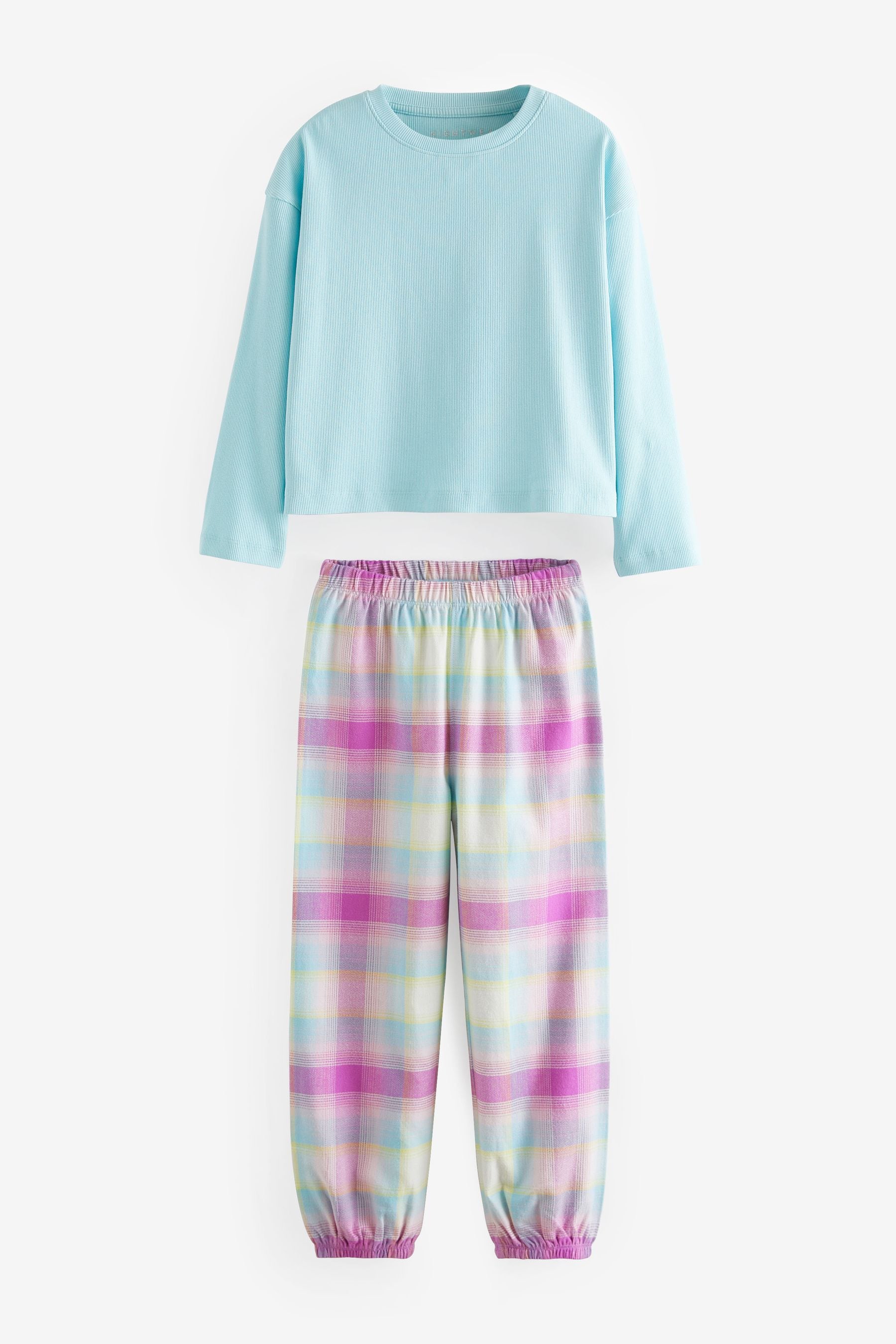 Bright Pastel Woven Check Pyjamas 2 Pack (3-16yrs)