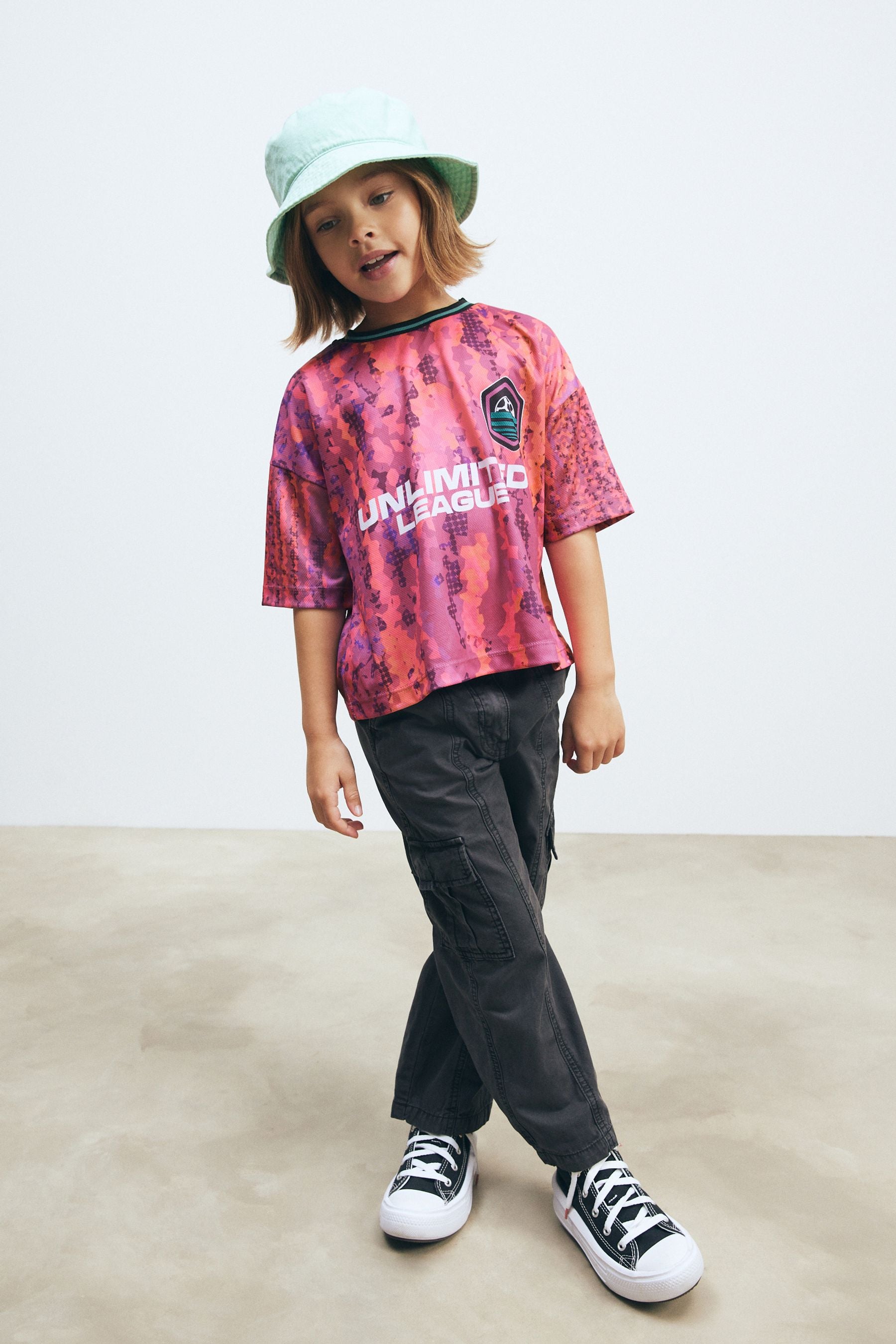 Bright Pink Football Top (3-12yrs)