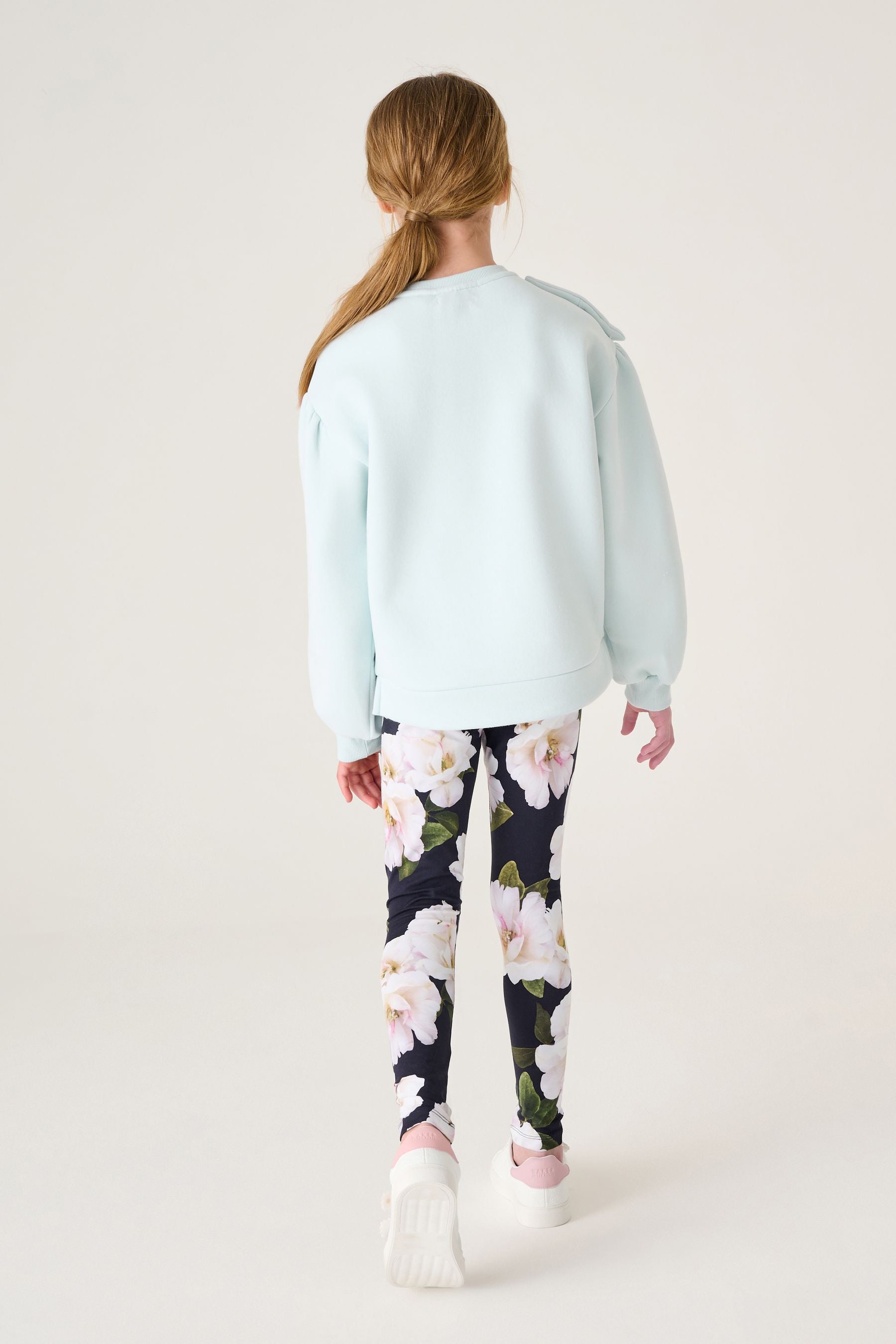 Navy Baker by Ted Baker Sweater and Floral Leggings Set