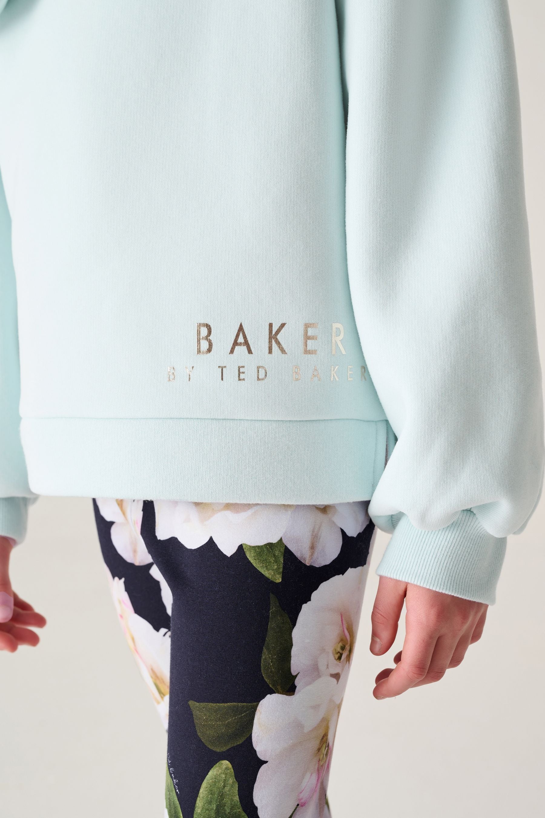 Navy Baker by Ted Baker Sweater and Floral Leggings Set